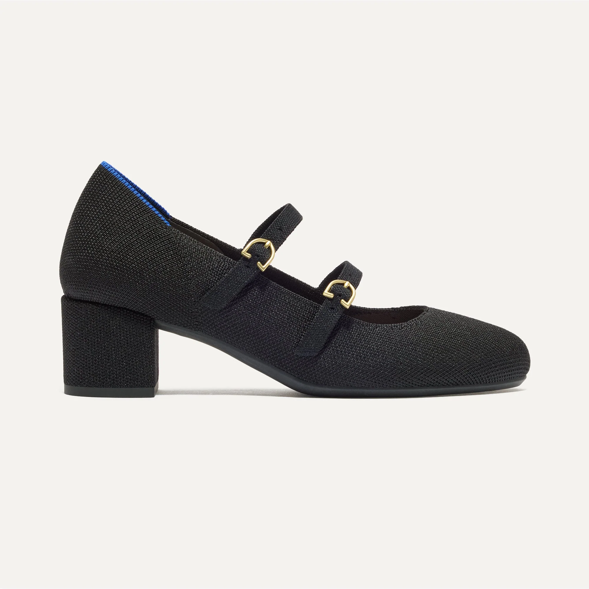 The Double Buckle Mary Jane Heel - Black