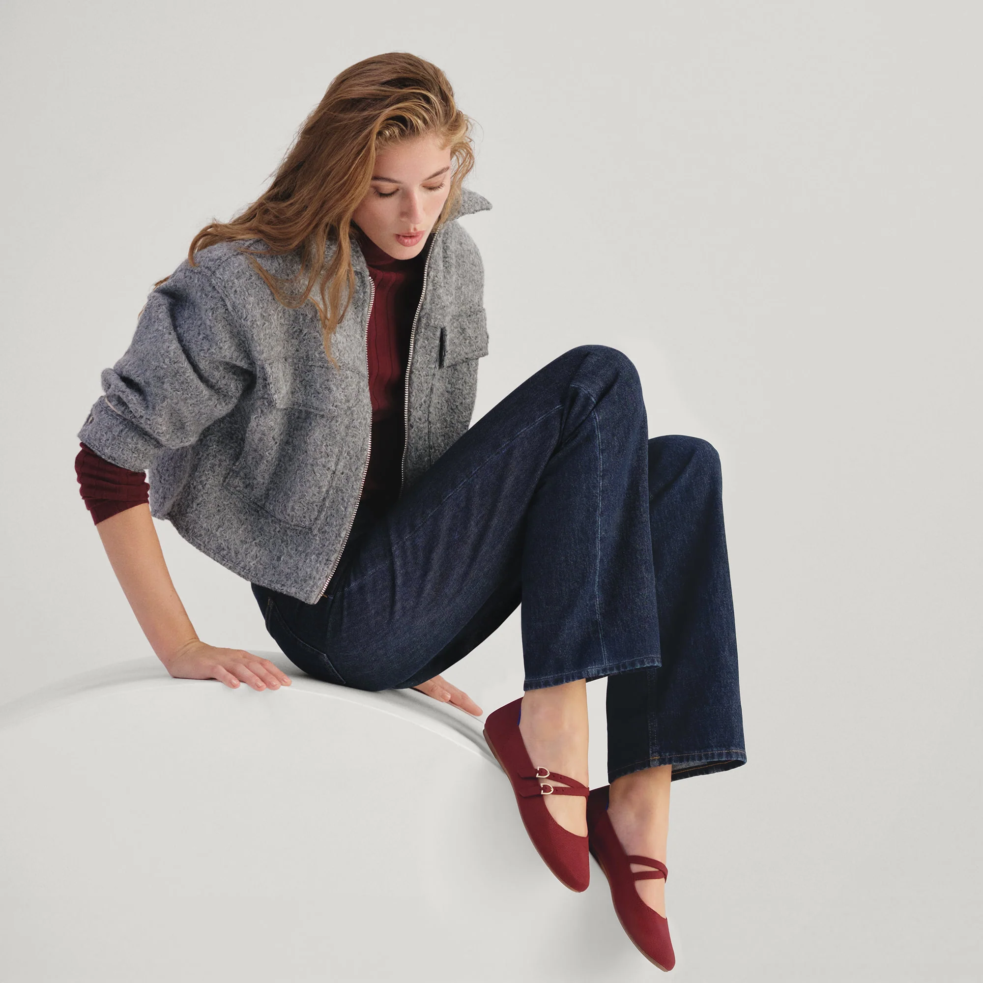 The Double Buckle Mary Jane - Cabernet