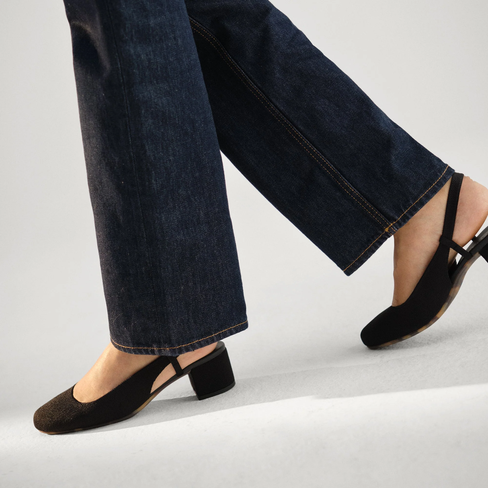 The Heel Ballet Slingback - Black