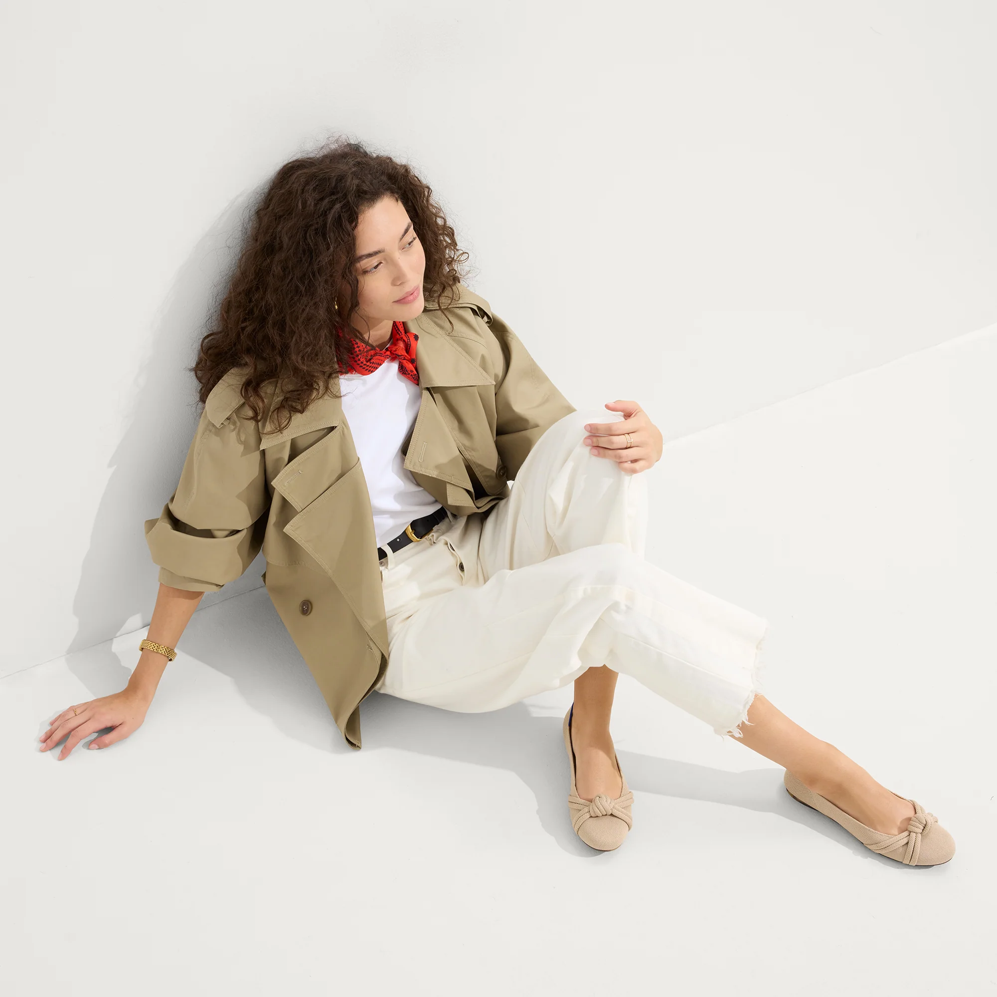 The Knot Ballet Flat - Ecru