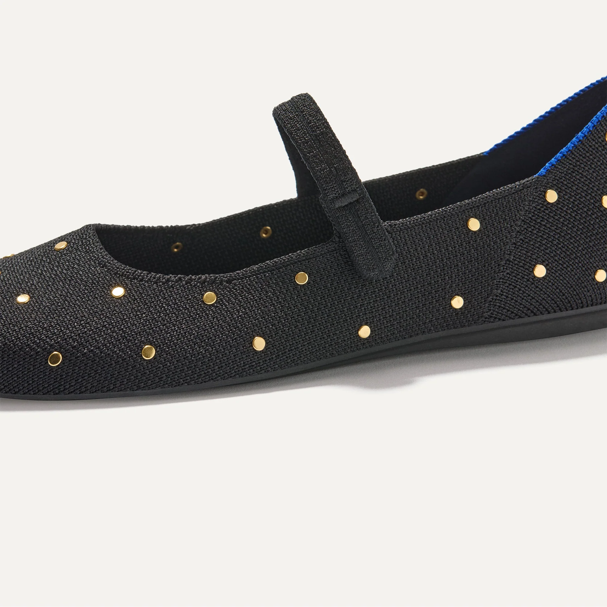 The Square Mary Jane - Studded Black