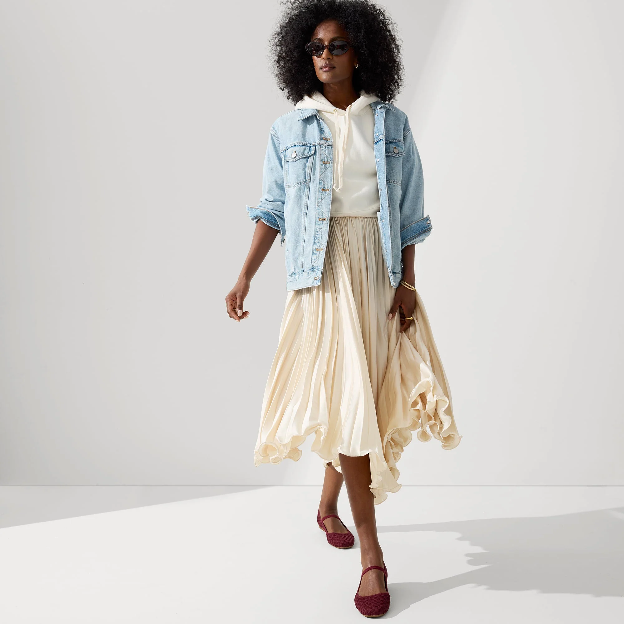 The Max Square Mary Jane - Wine Red