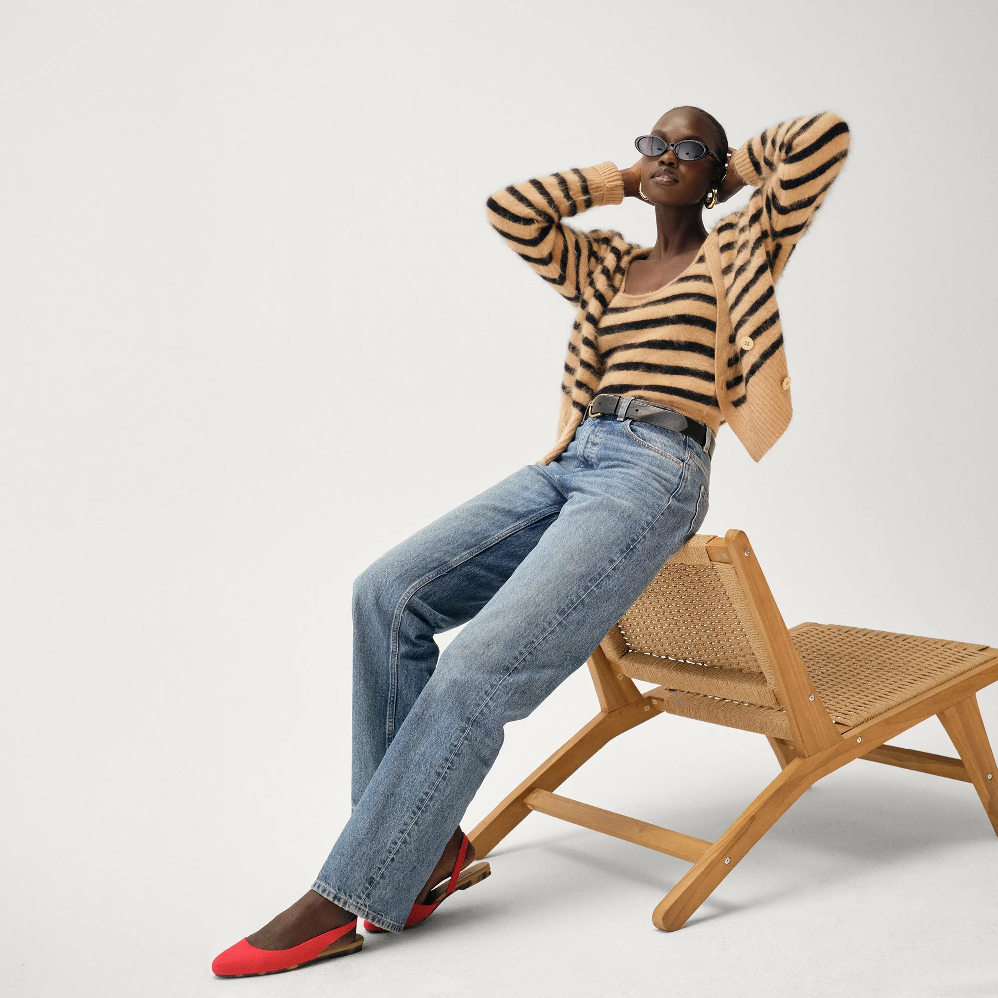 The Almond Slingback - Lollipop Red