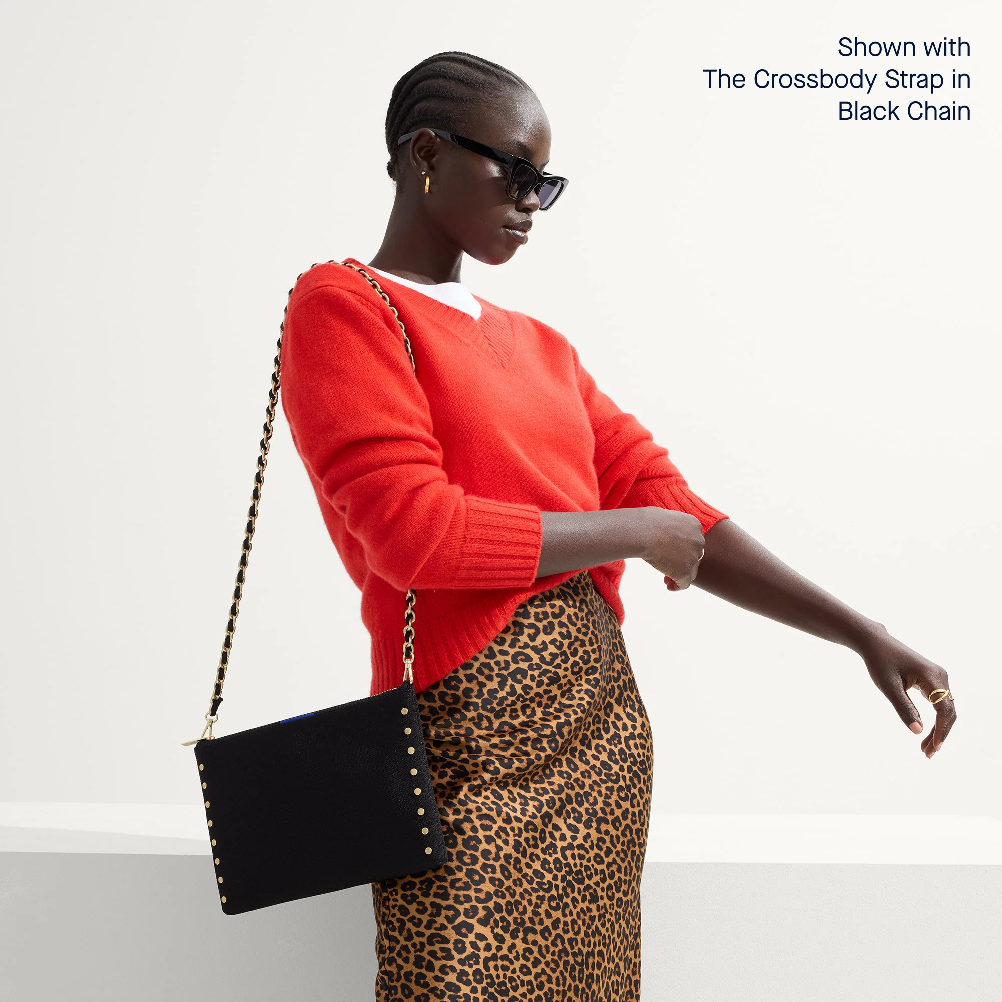 The Convertible Clutch - Studded Black