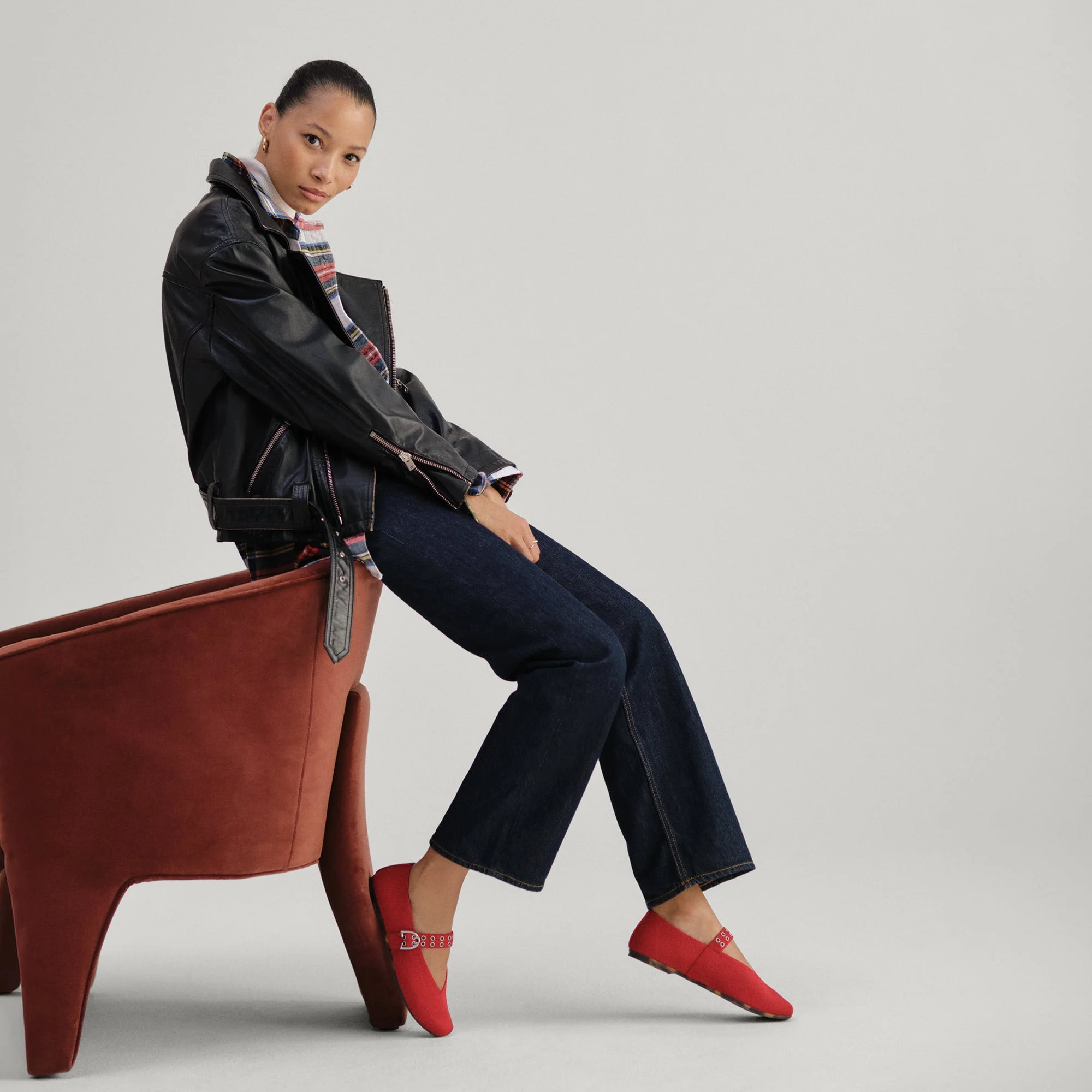 The Max Buckle Mary Jane - Cherry