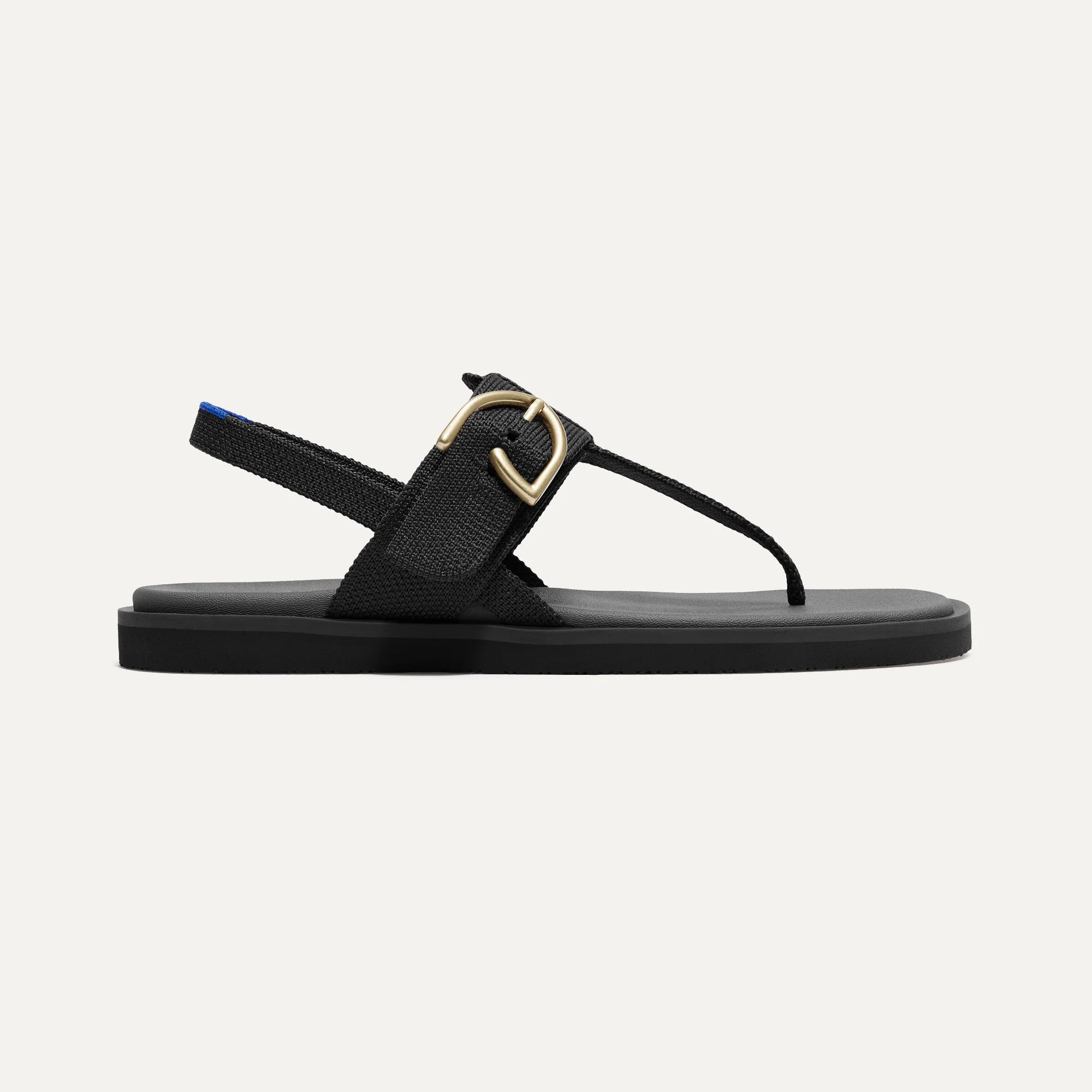 The T–Strap Sandal - Black