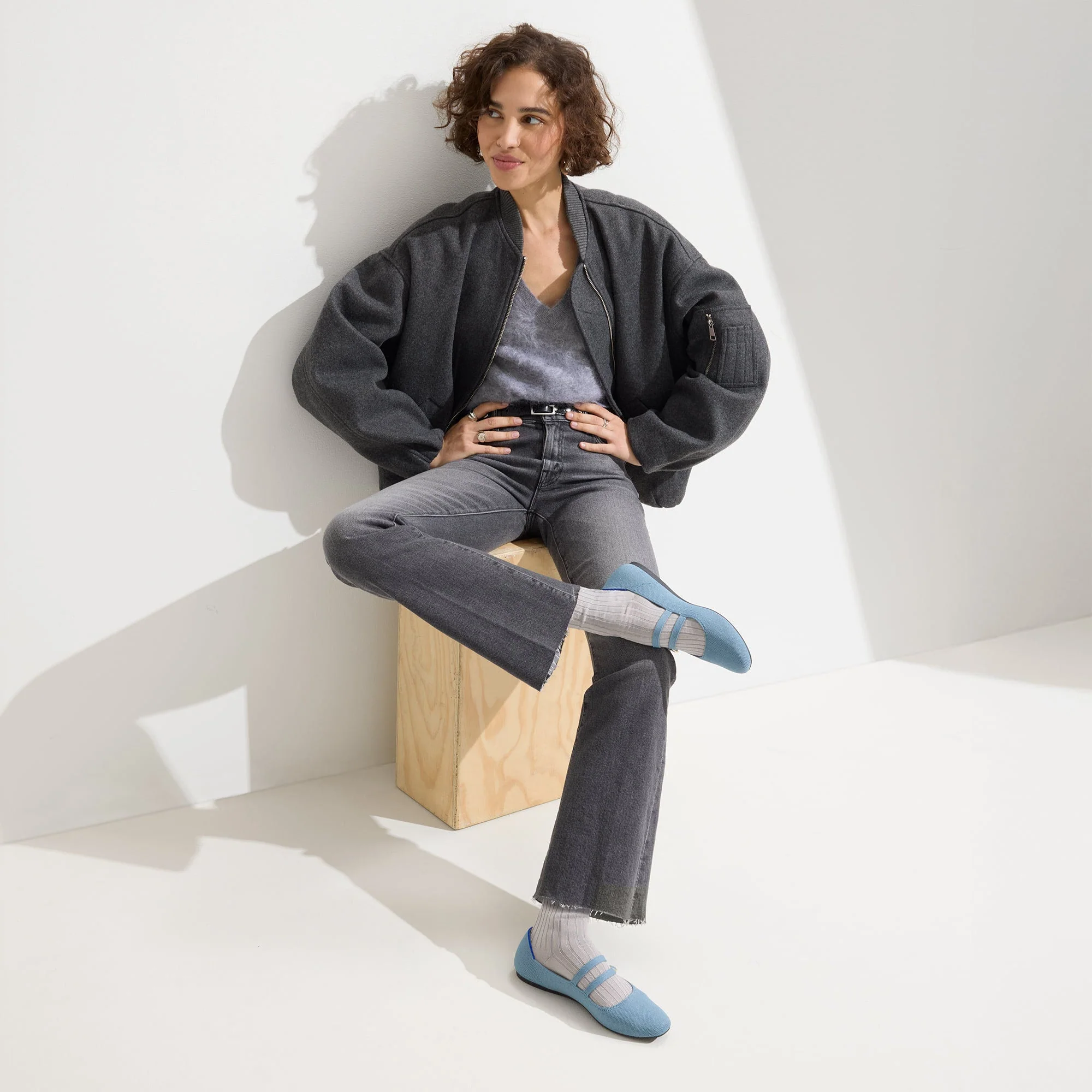 The Double Buckle Mary Jane - Sky