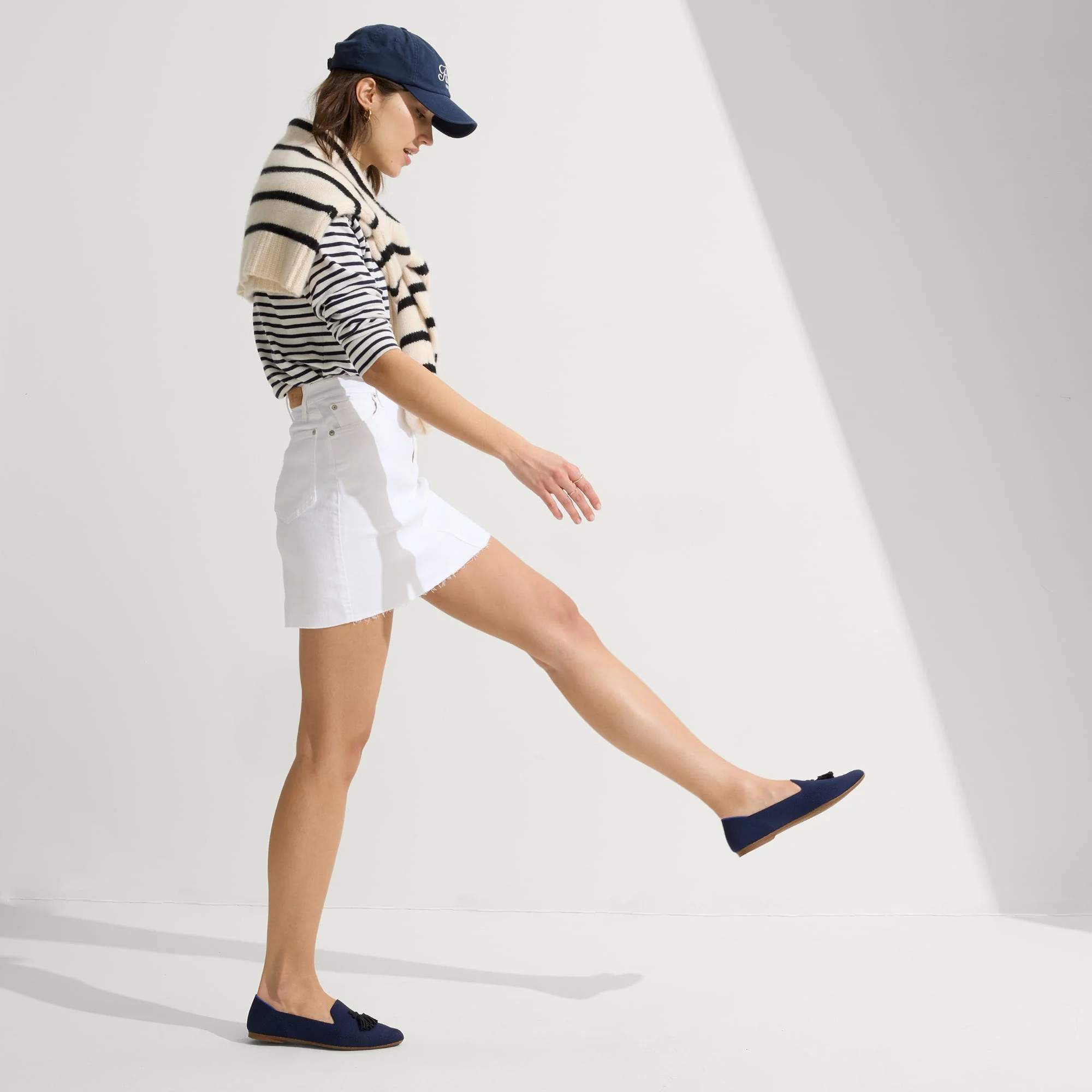 The Almond Tassel Loafer - Deep Navy