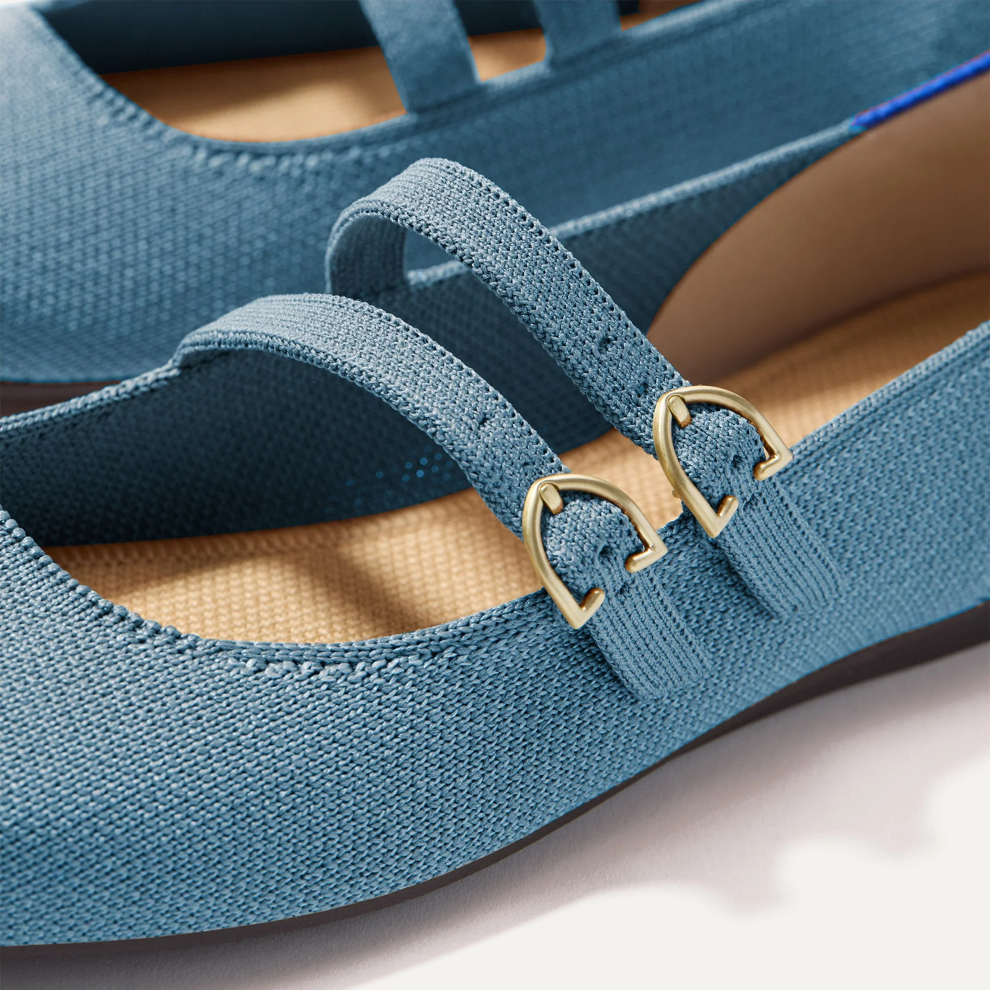 The Double Buckle Mary Jane - Sky