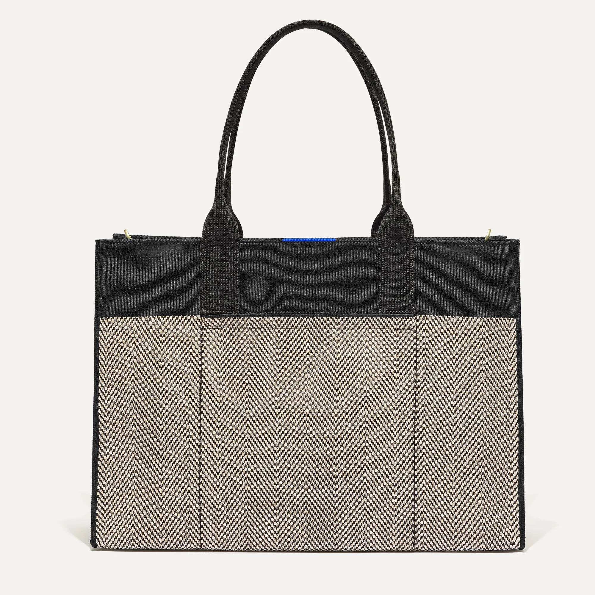 The Classic Tote - Black Herringbone