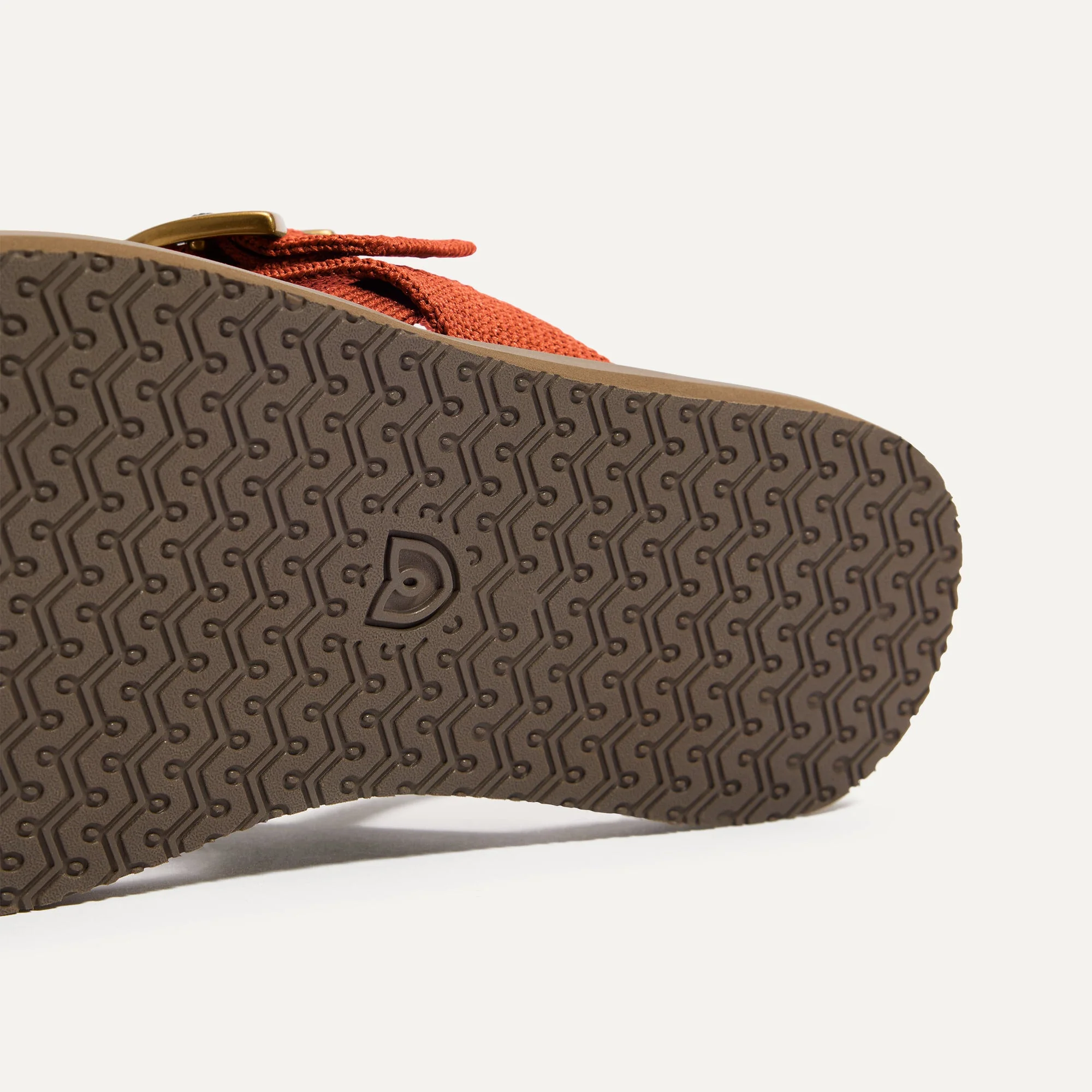 The T–Strap Sandal - Brick