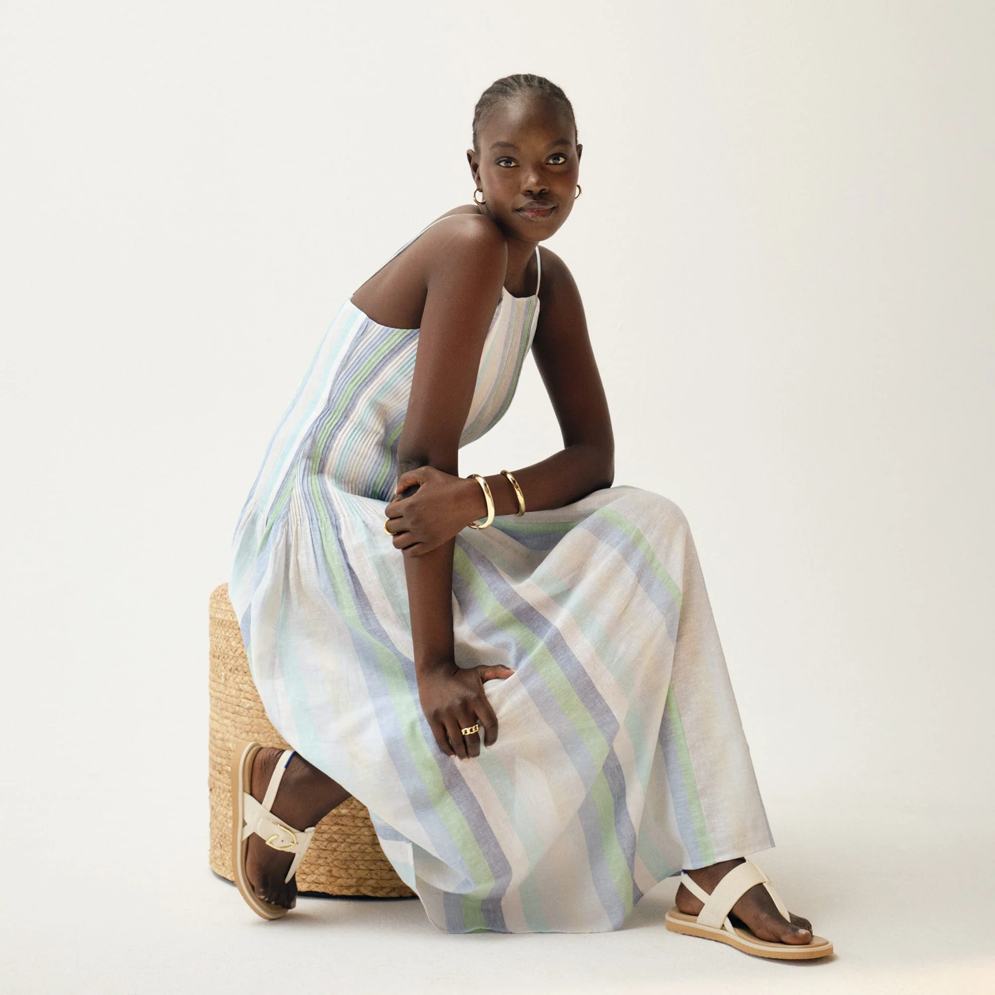 The T–Strap Sandal - Cream Puff