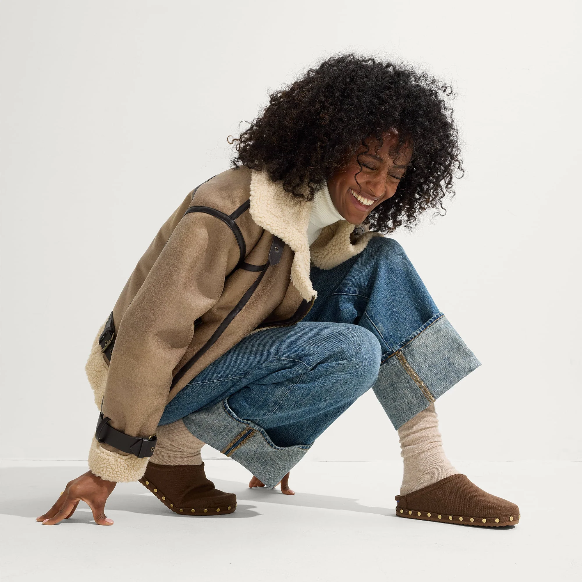 The Casual Clog - Studded Cinnamon