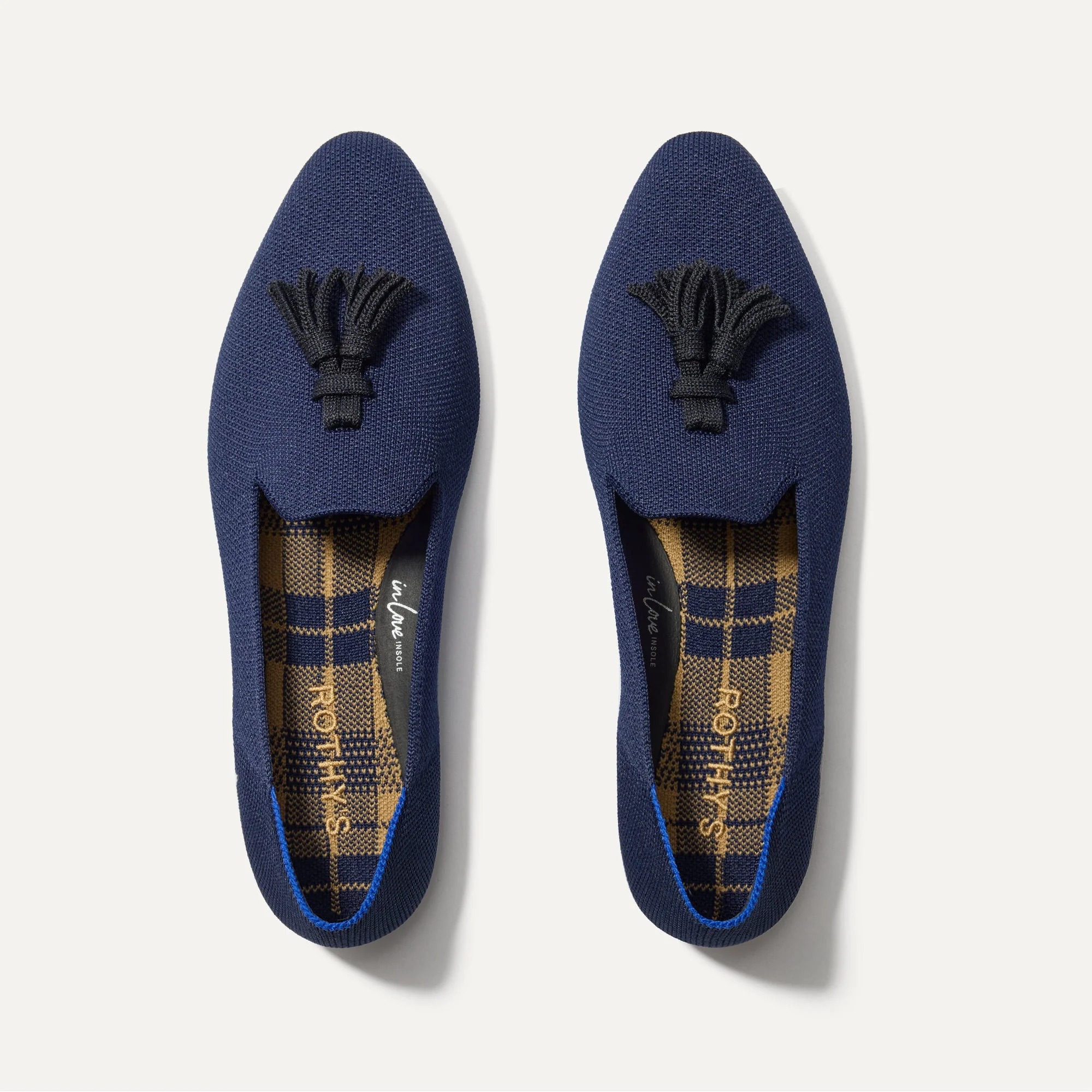 The Almond Tassel Loafer - Deep Navy