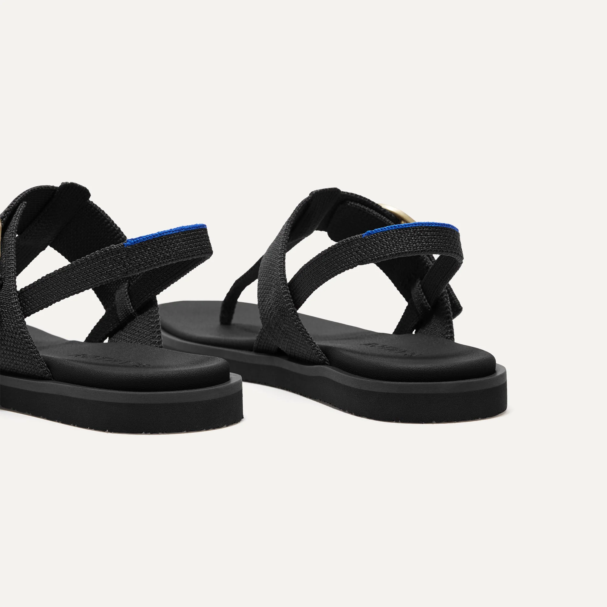 The T–Strap Sandal - Black