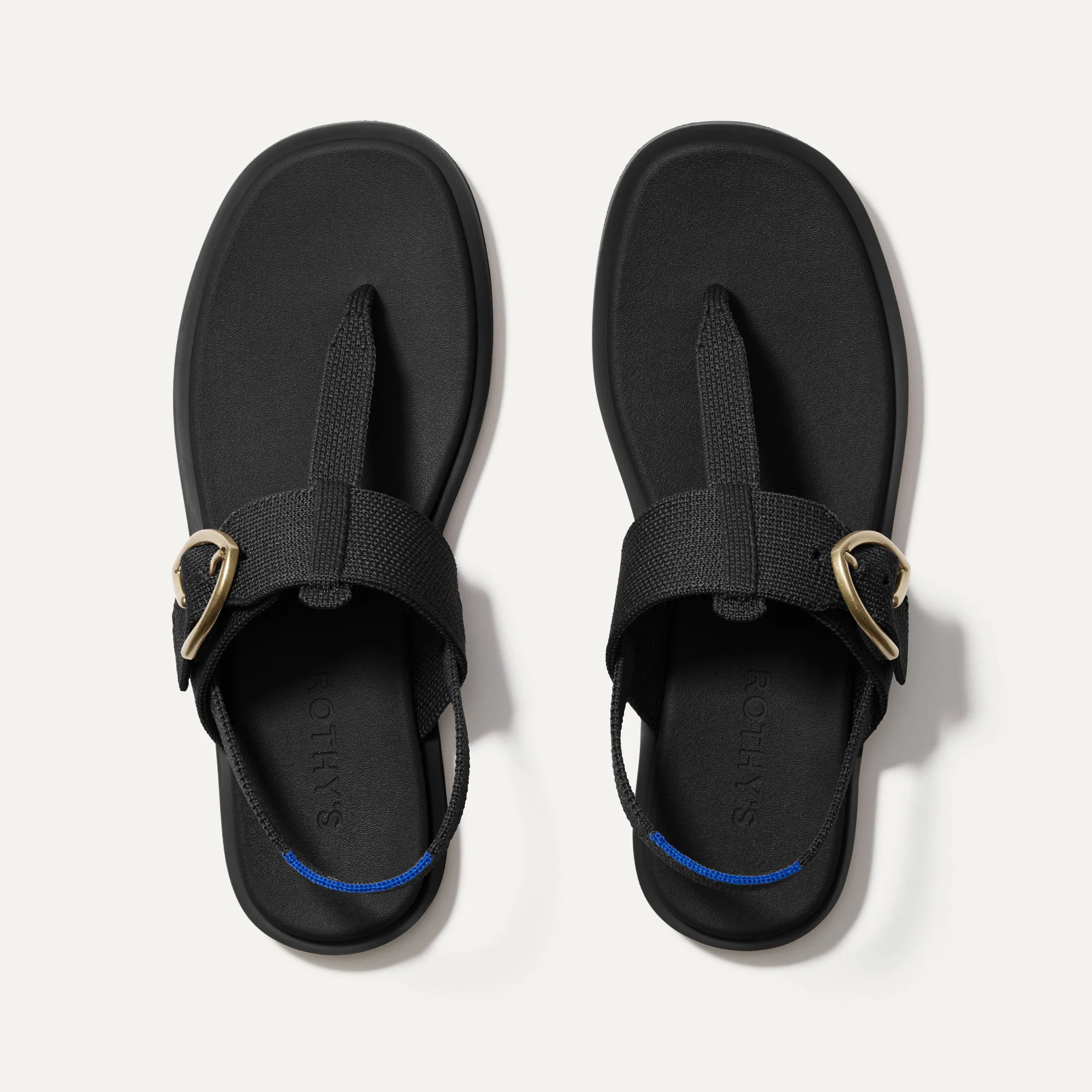 The T–Strap Sandal - Black