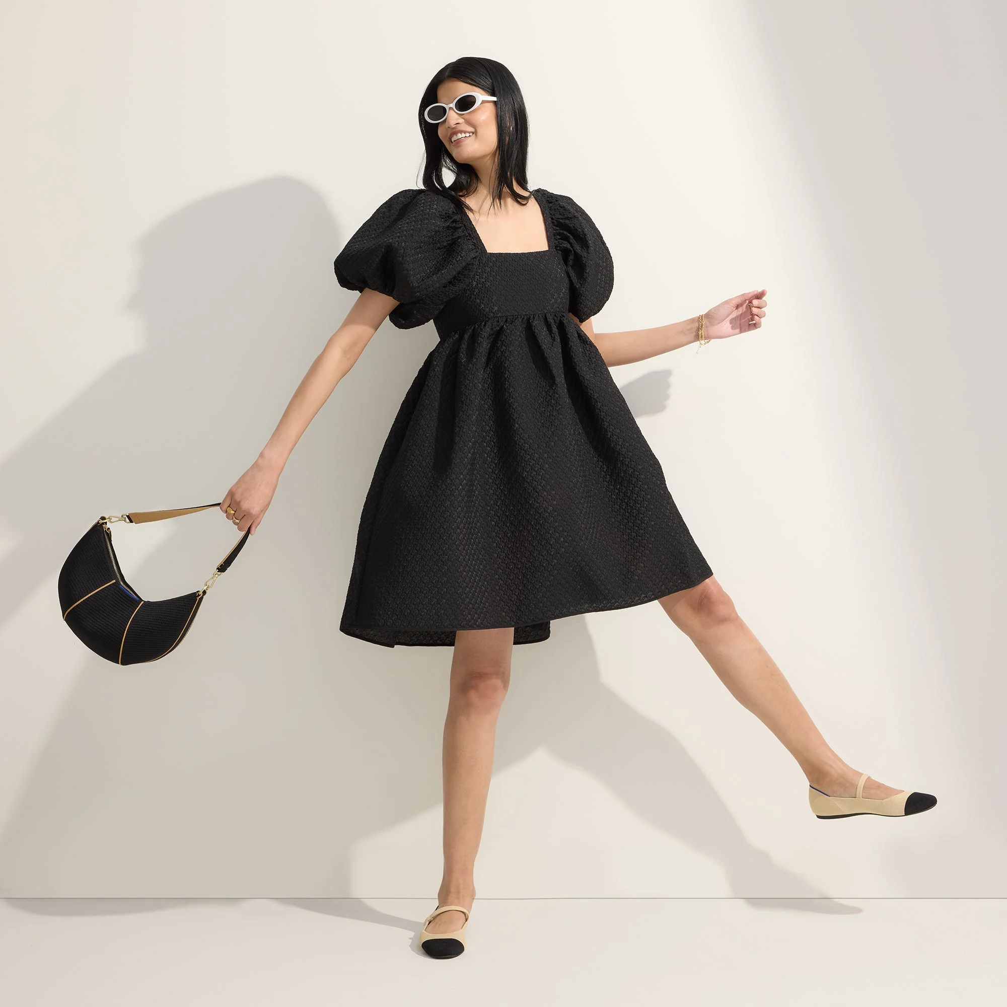 The Square Mary Jane - Cream Captoe