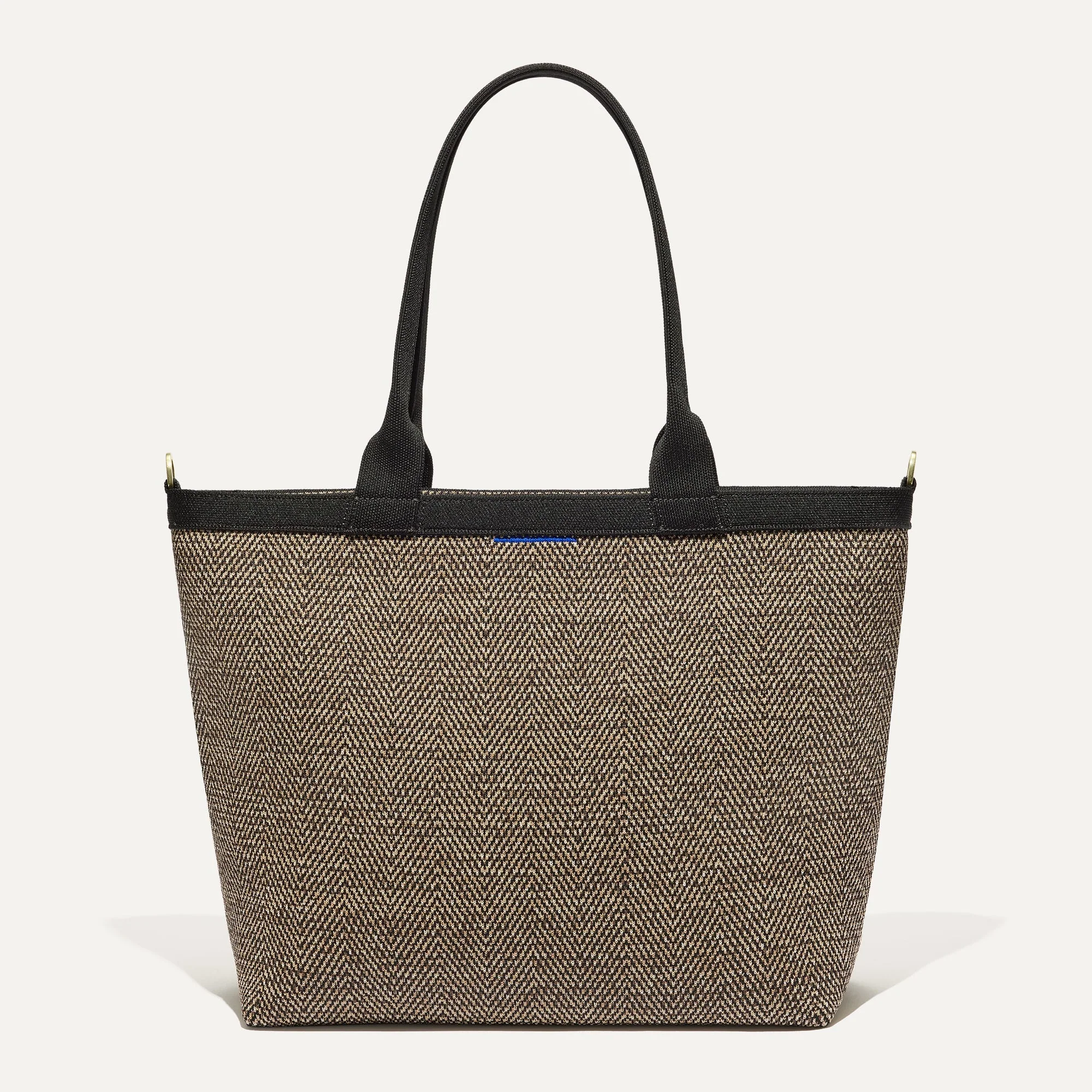 The Lightweight Zip Tote - Cacao Herringbone