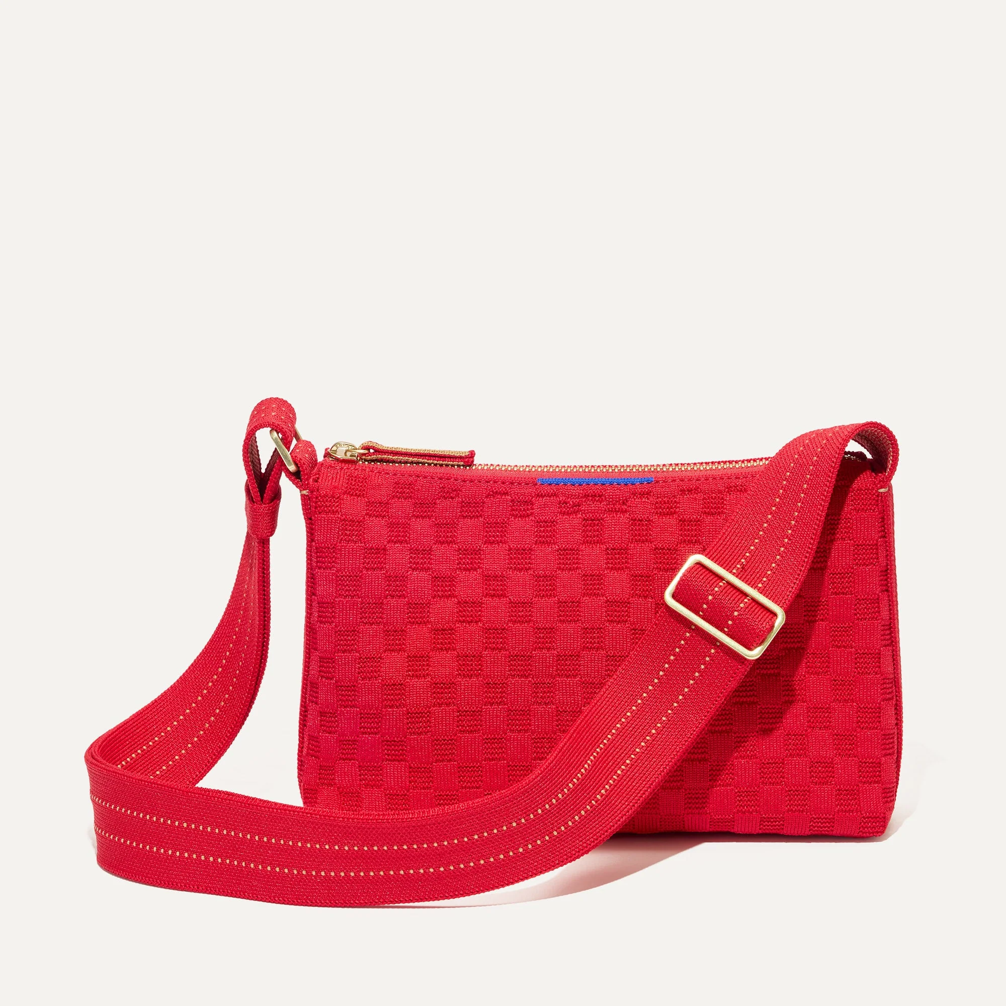 The Casual Crossbody - Red Crisp Basketweave