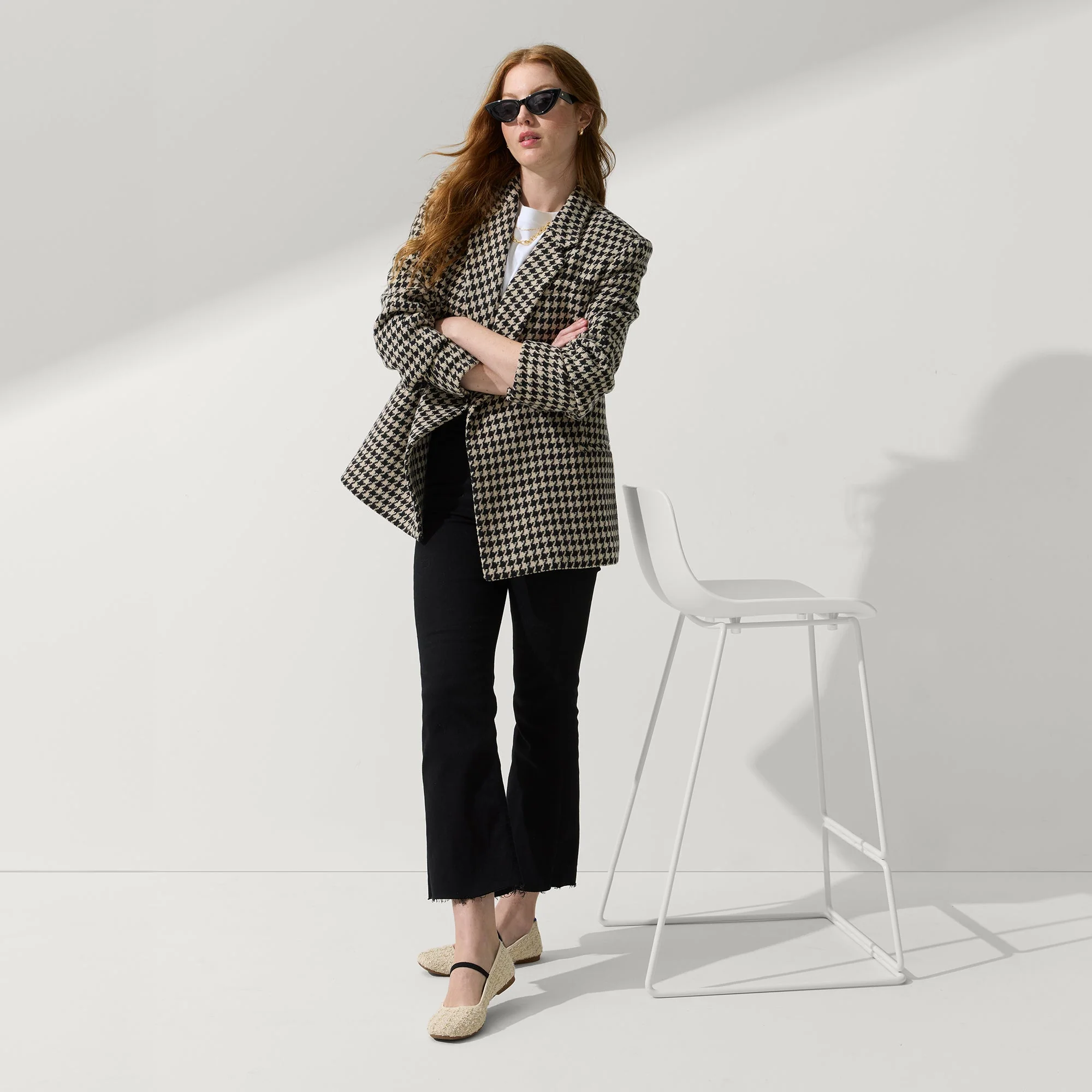 The Max Square Mary Jane - Pearl Bouclé