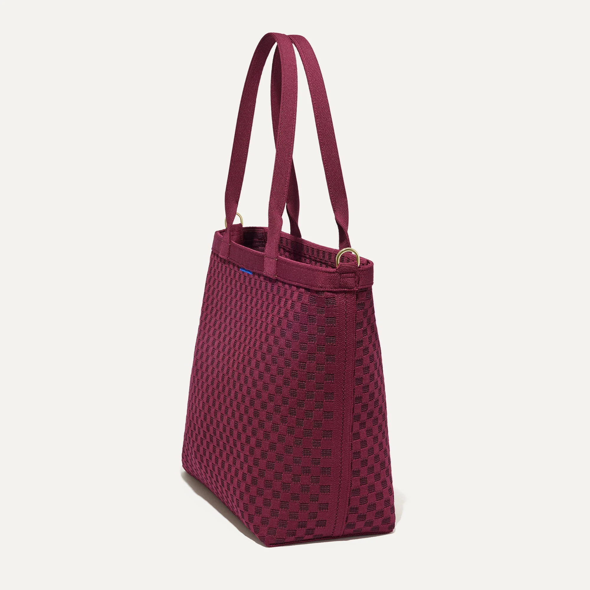 The Lightweight Zip Tote - Cabernet Check