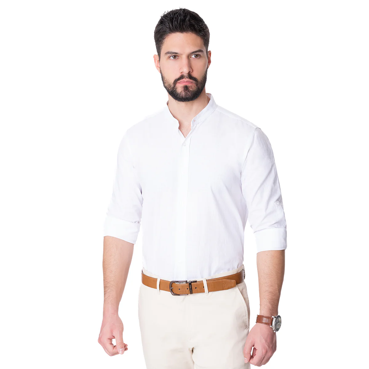 Camisa de Lino Blanco Vermonti