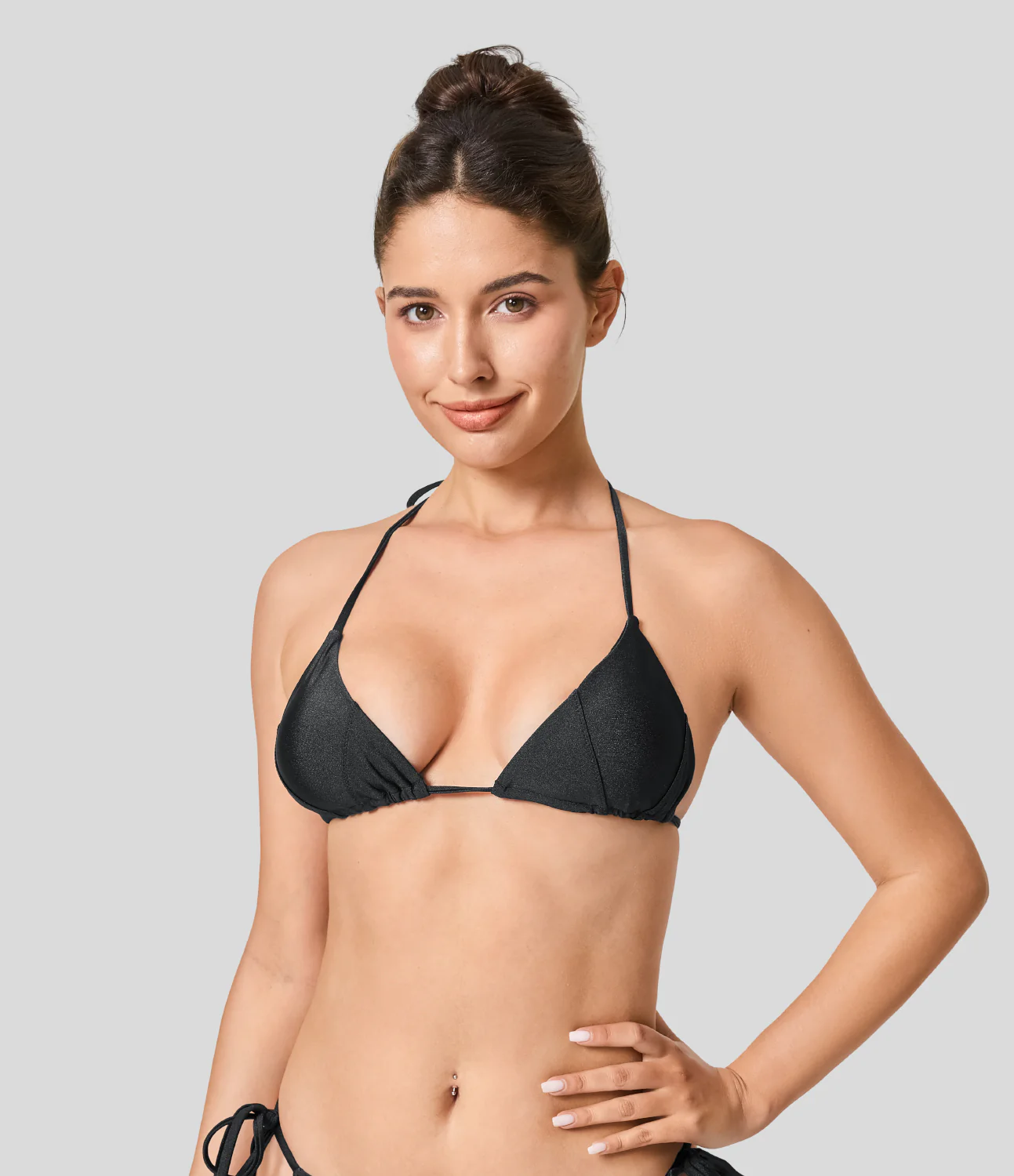Tie Back Backless Triangle Bikini Top Swimsuit