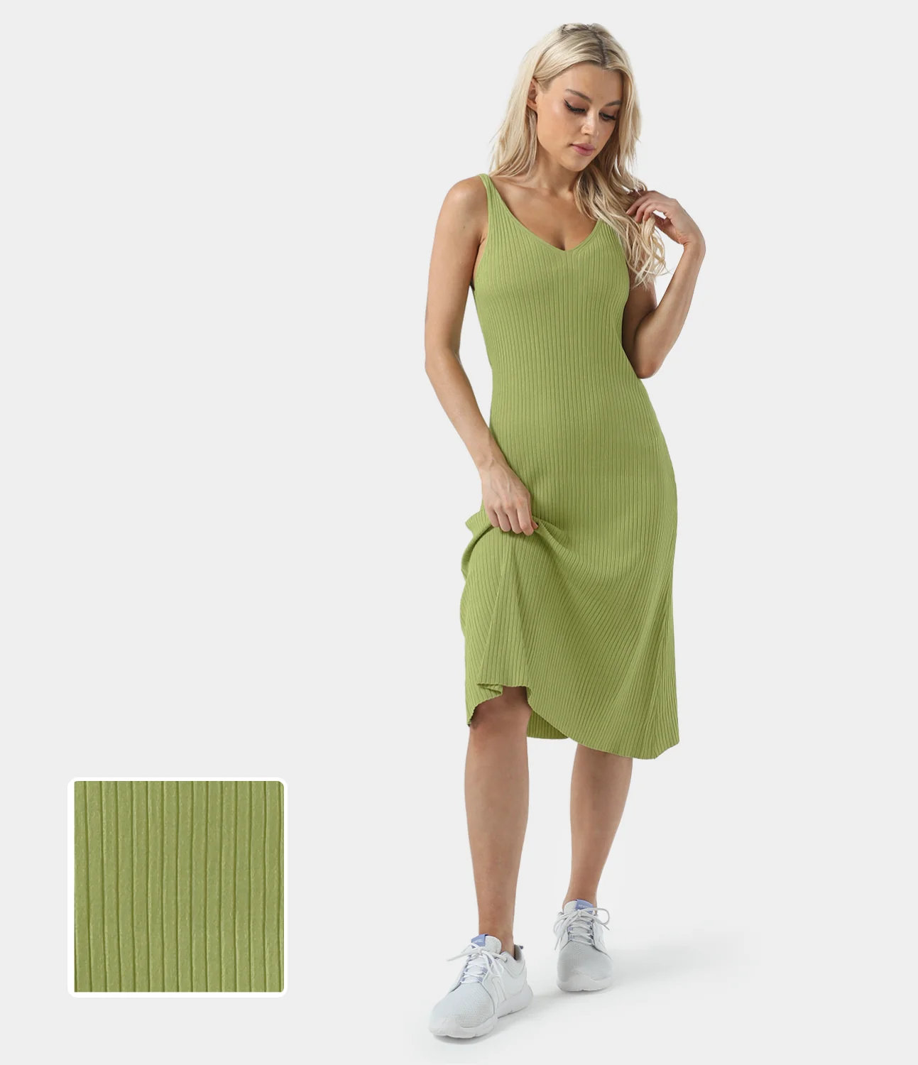 Everyday Split Hem Midi Strap Chill Dress-Admire