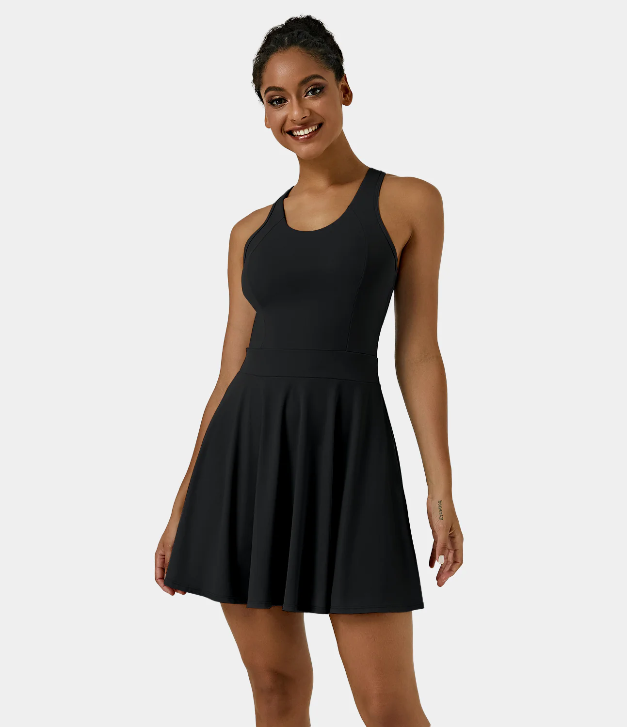 Backless Racerback Flare Mini Golf Active Dress