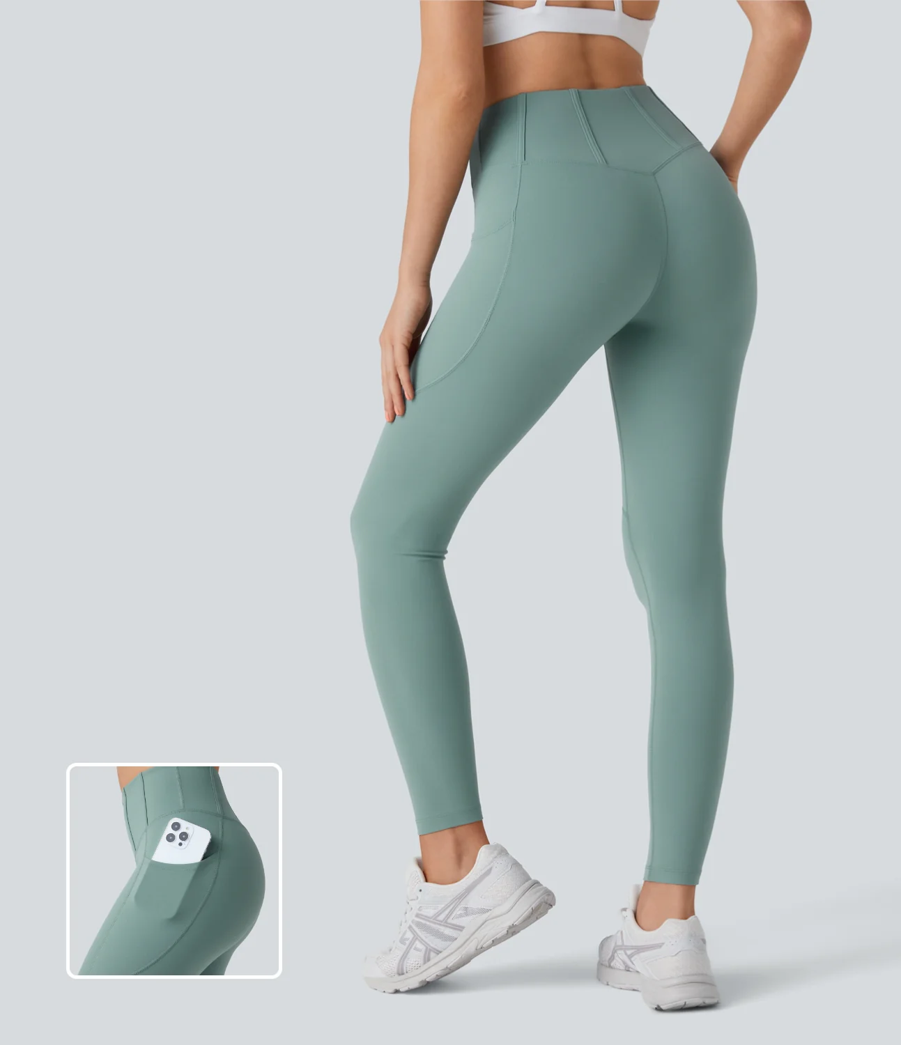 High Waisted Side Pocket 7/8 Yoga Leggings