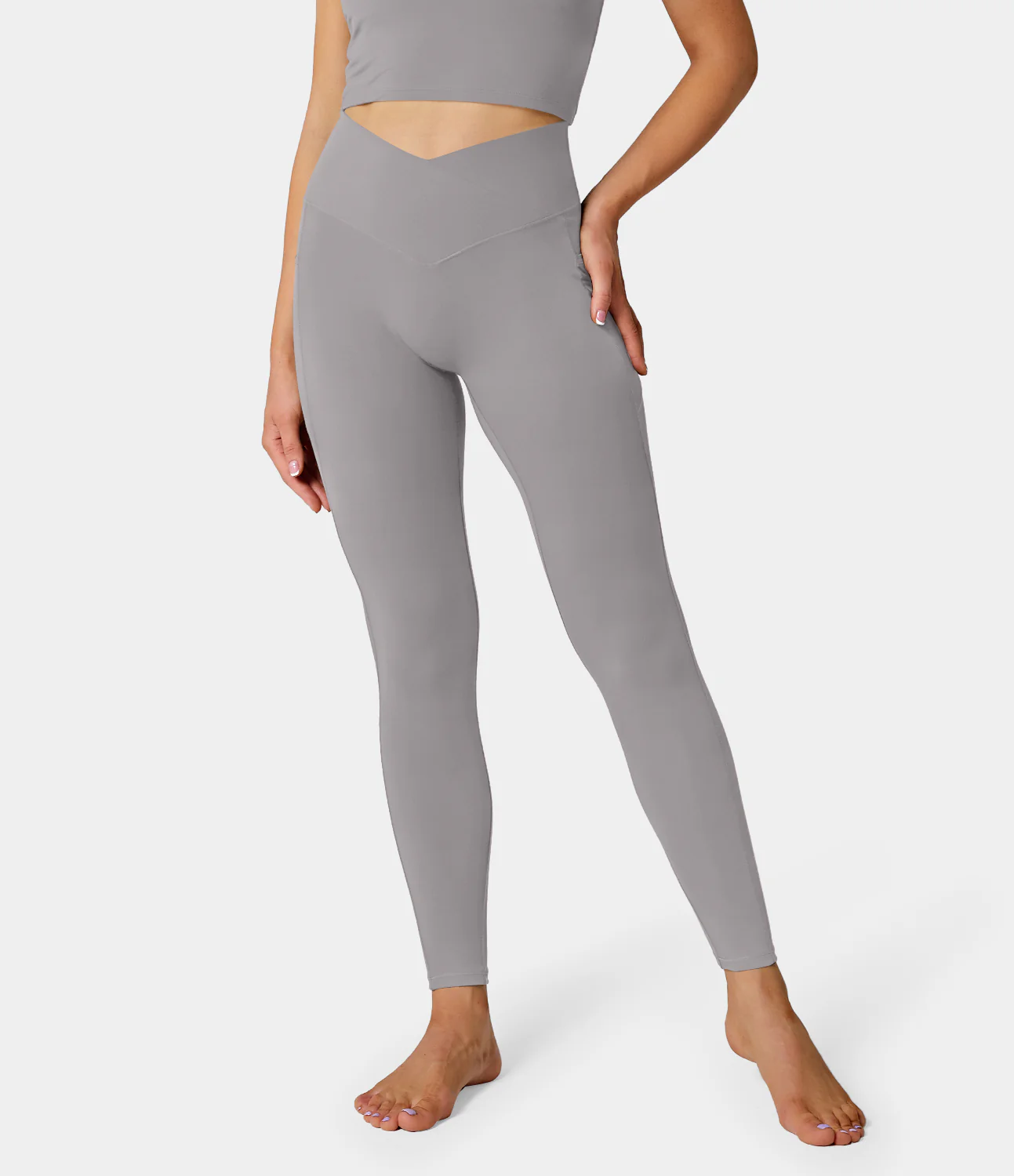 Cloudful® Crossover Pocket Plain Leggings