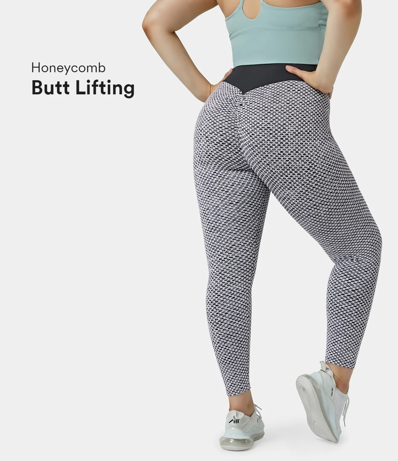 High Waisted Textured Plus Size 7/8 Leggings