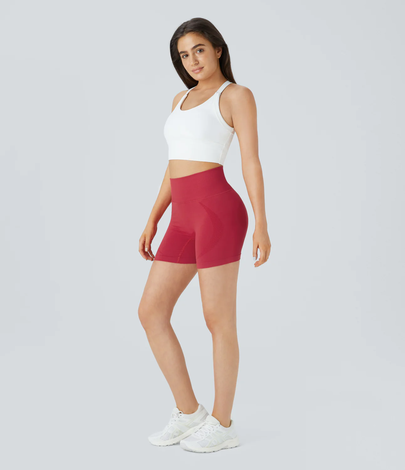 Seamless Flow High Waisted Running Biker Shorts