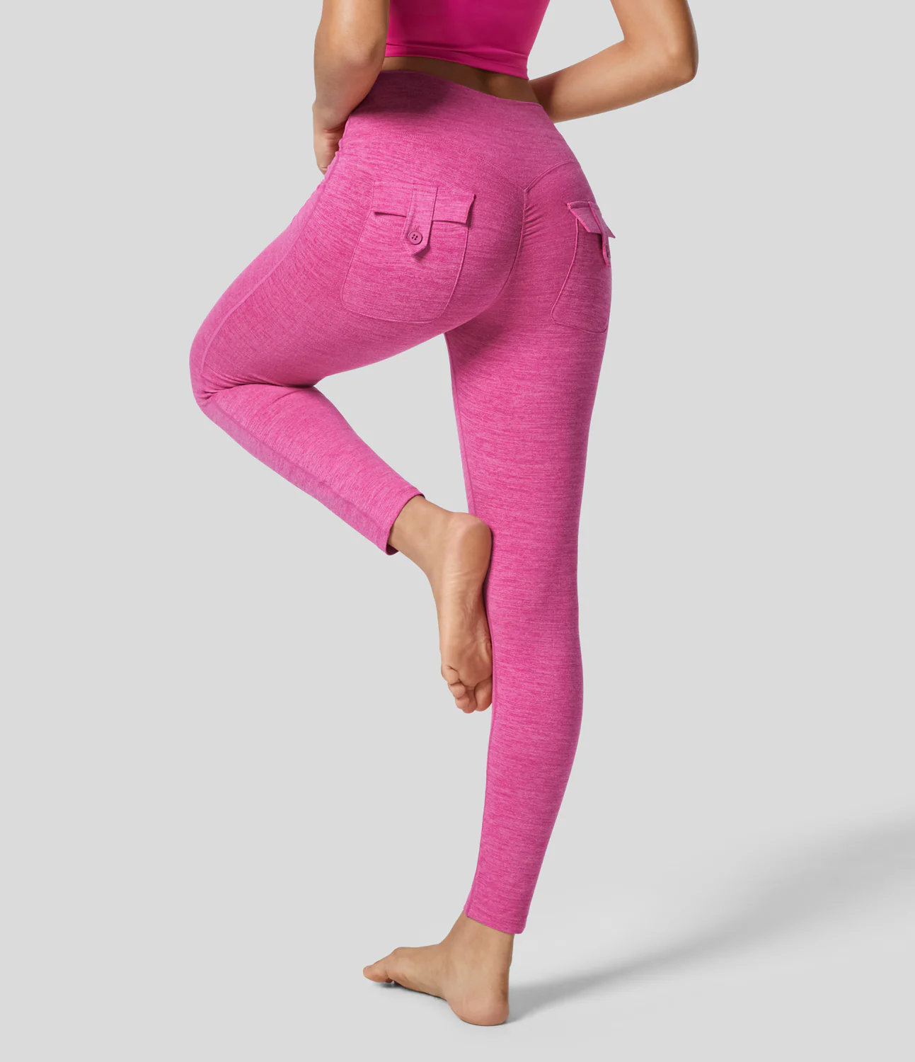 High Waisted Back Side Pocket Yoga Leggings