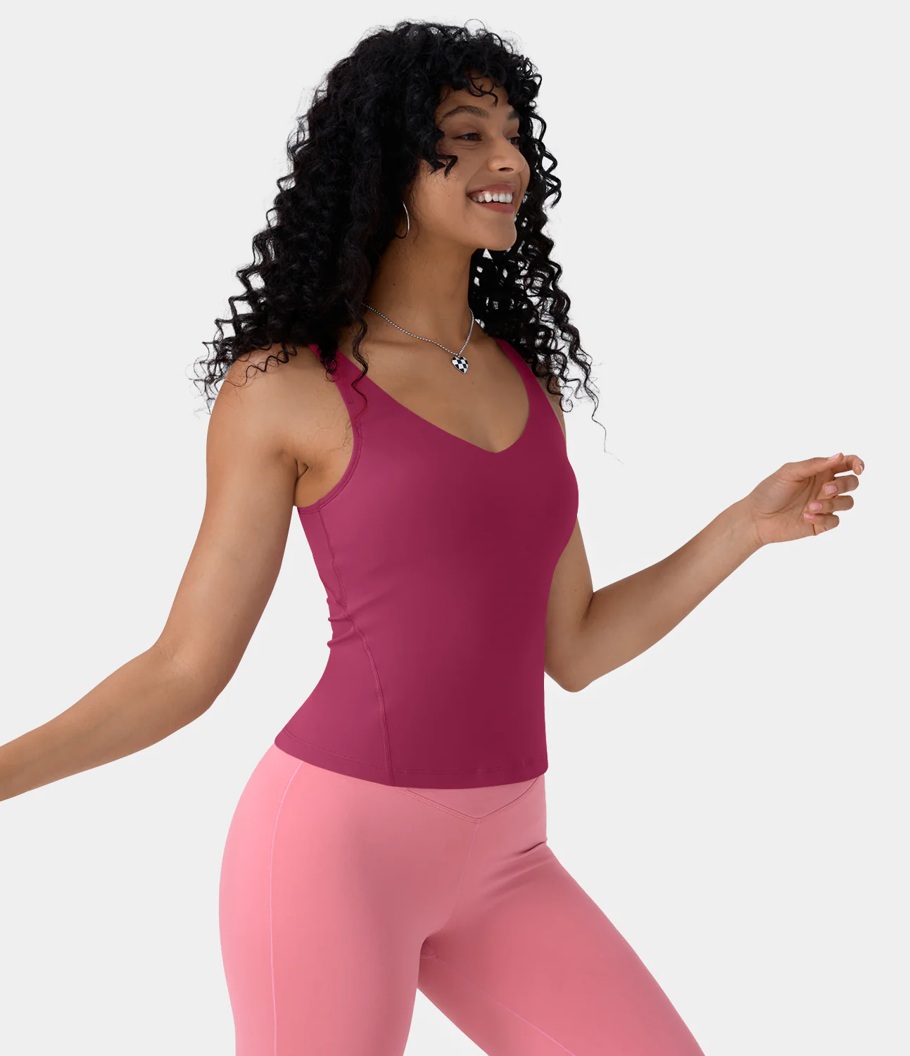 Softlyzero™ Plush Padded V Neck Plain Tank Top