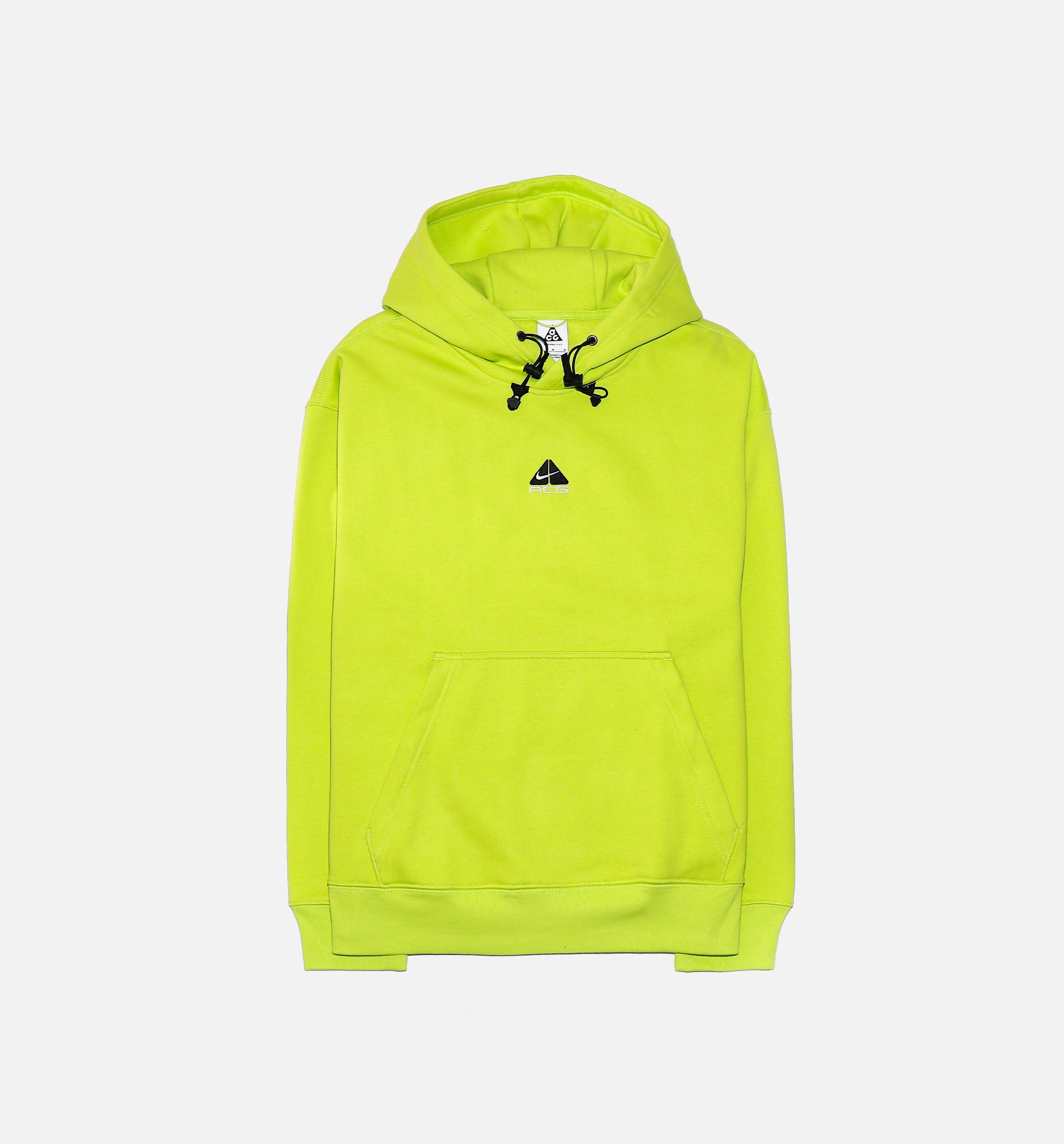 Pullover Hoodie Mens Hoddie - Lime/White