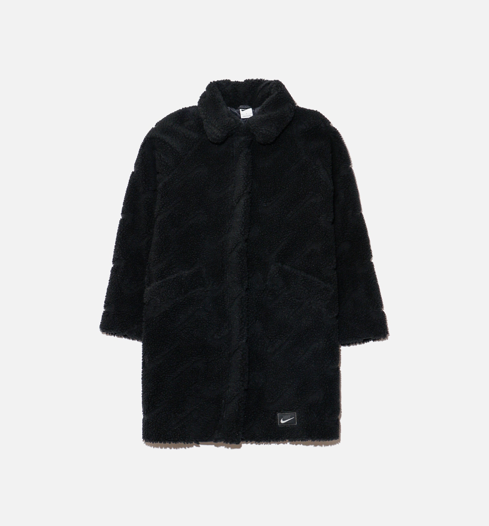 Clash Sherpa Long Jacket Womens Jacket - Black