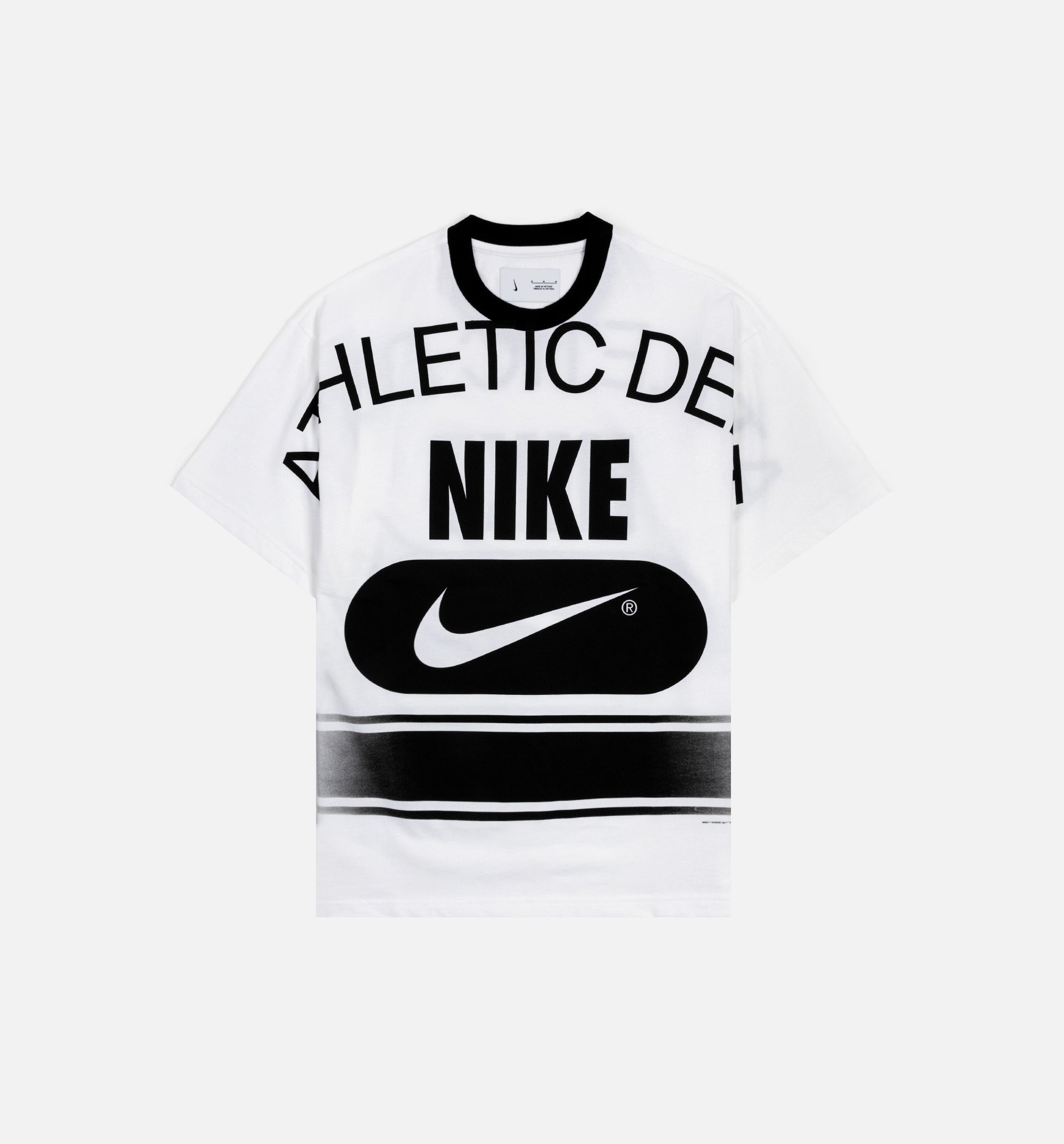 Mens Short Sleeve Shirt - White/Black