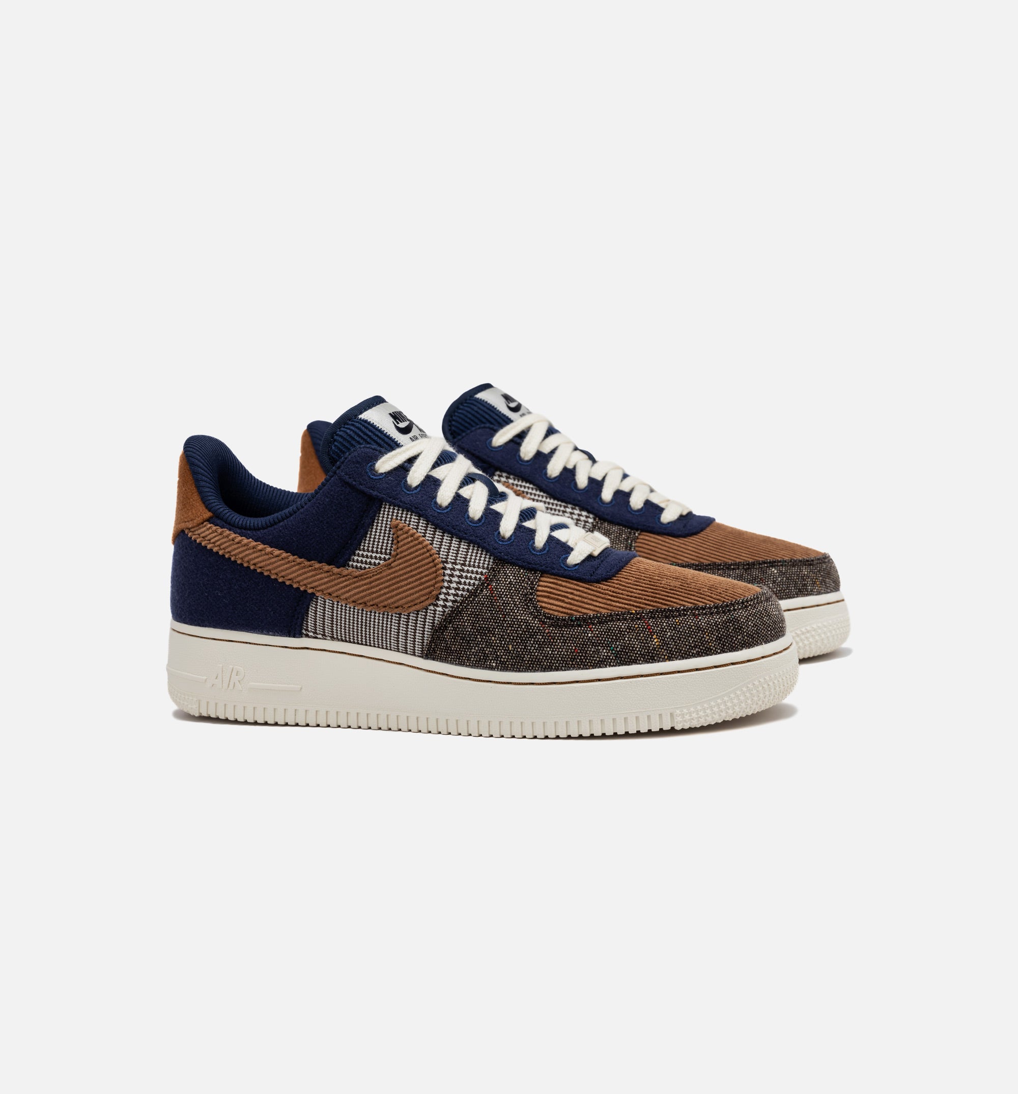 AF1 Low Tweed Corduroy Mens Lifestyle Shoe - Midnight Navy/Ale Brown/Pale Ivory