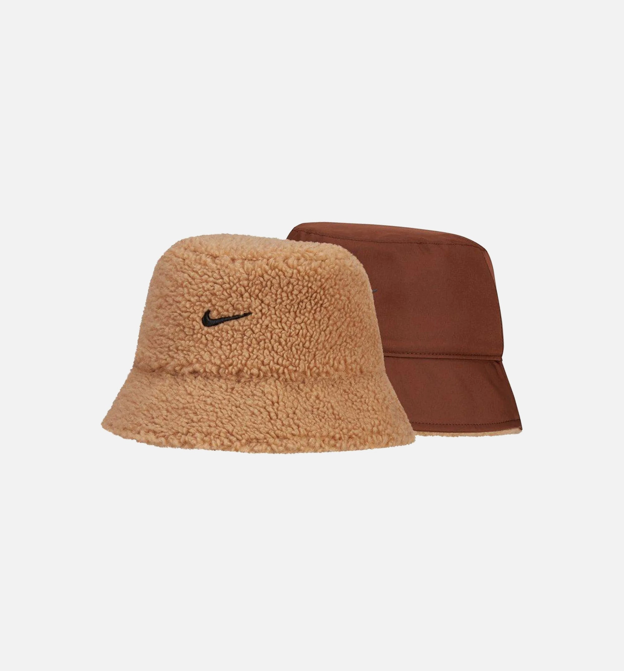 Reversible Sherpa Bucket Mens Hat - Brown
