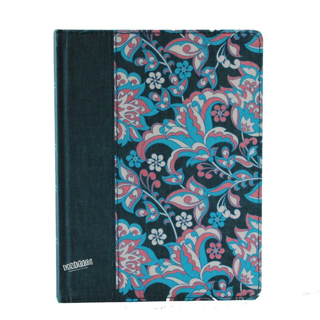 Biblia de apuntes Edición ilustrada, tela en rosado y azul (RVR 1960)