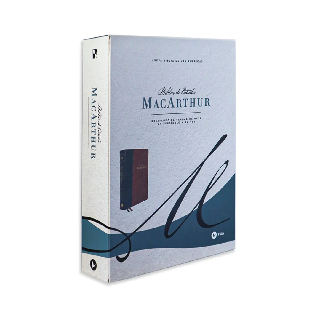 BIBLIA DE ESTUDIO MACARTHUR NBLA SENTIPIEL CAFE C/ INDICE
