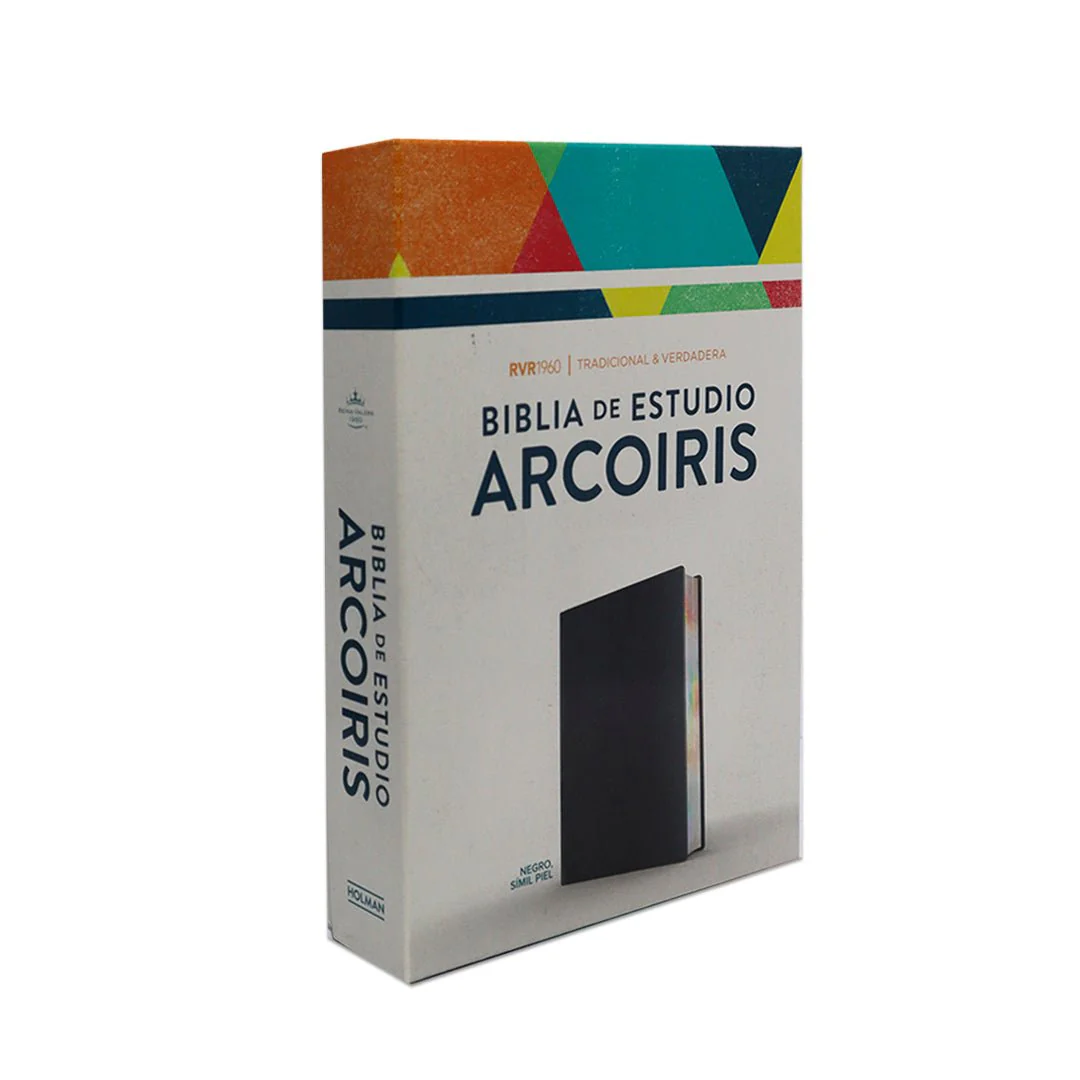 BIBLIA DE ESTUDIO ARCOIRIS RVR1960 NEGRO SIMIL PIEL