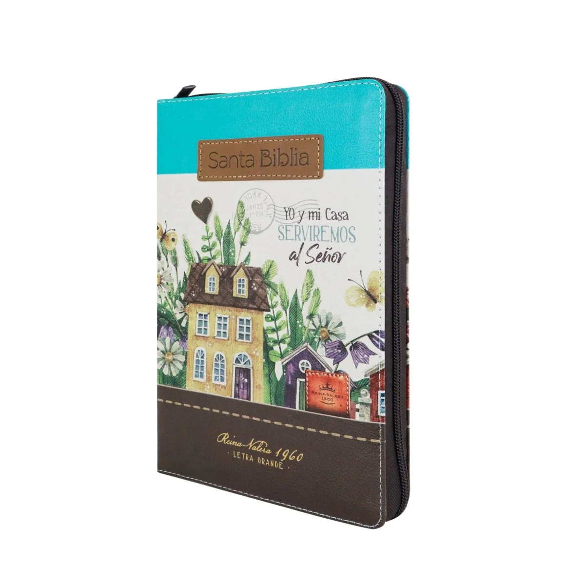 BIBLIA REINA VALERA 1960 LETRA GRANDE MANUAL C/CIERRE INIDCE FANTASIA MARRON