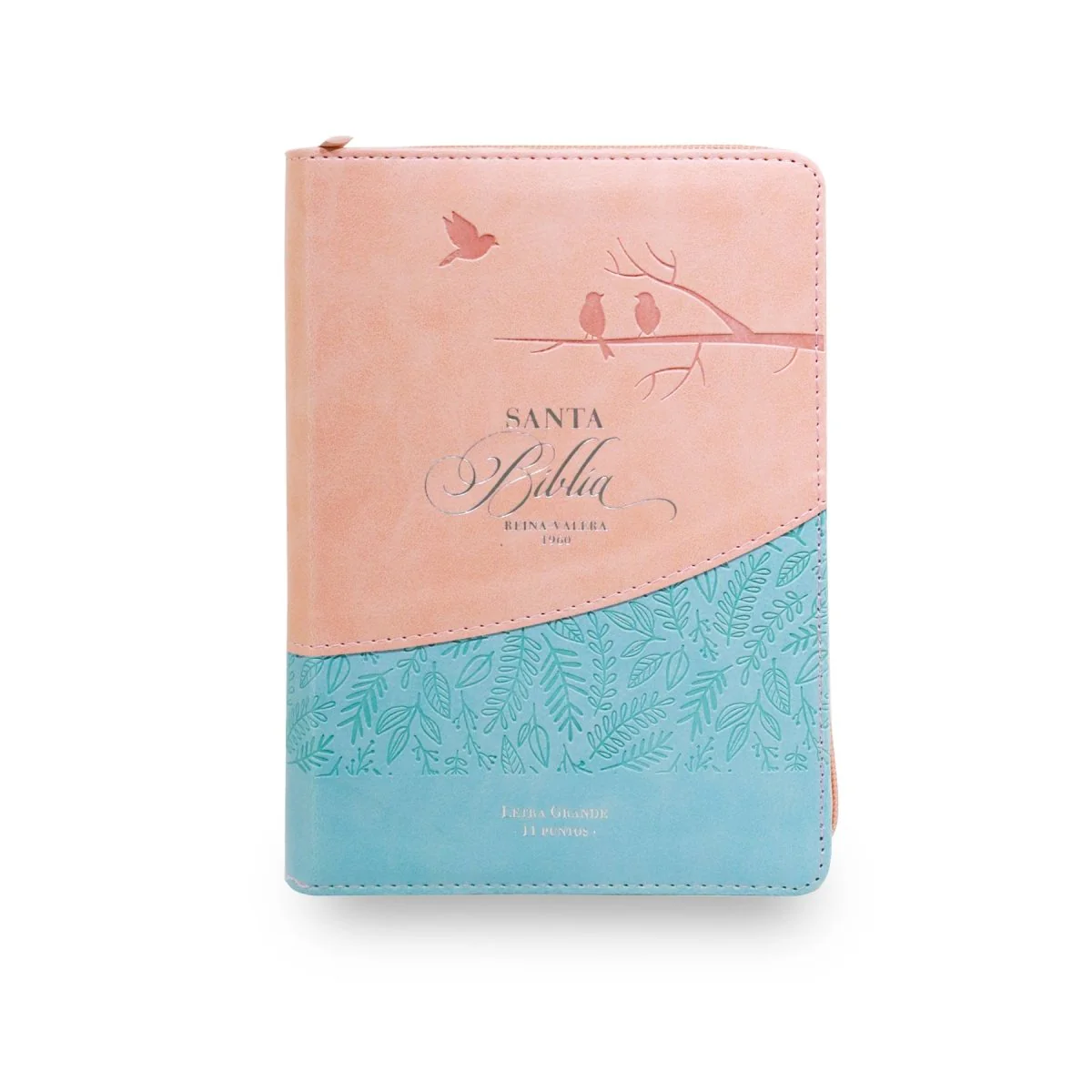 BIBLIA REINA VALERA 1960 LETRA GRANDE CAMPACTA ROSA/AZUL PÁJAROS