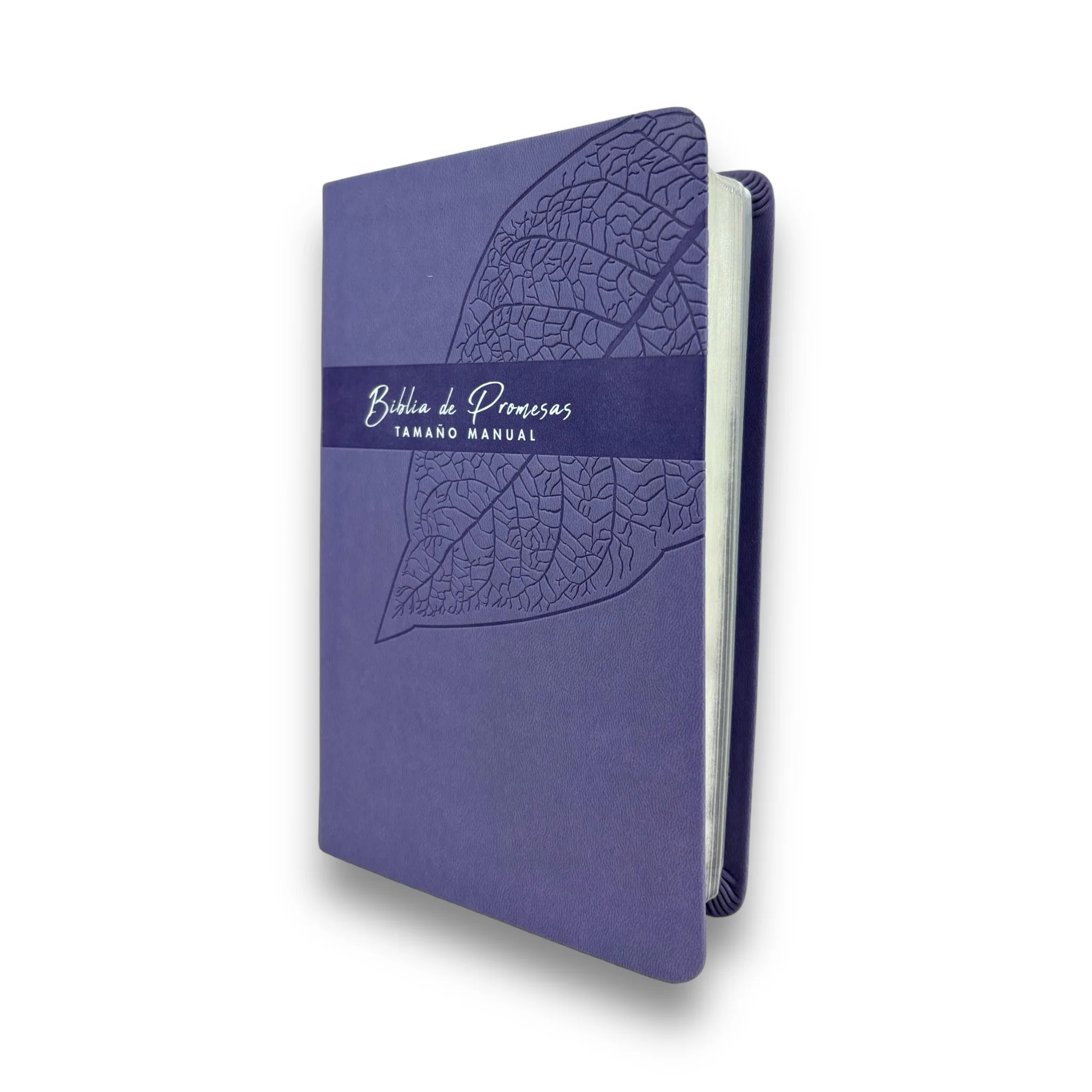 Biblia De Promesa RVR60 Tamaño Manual Piel Especial Lavanda