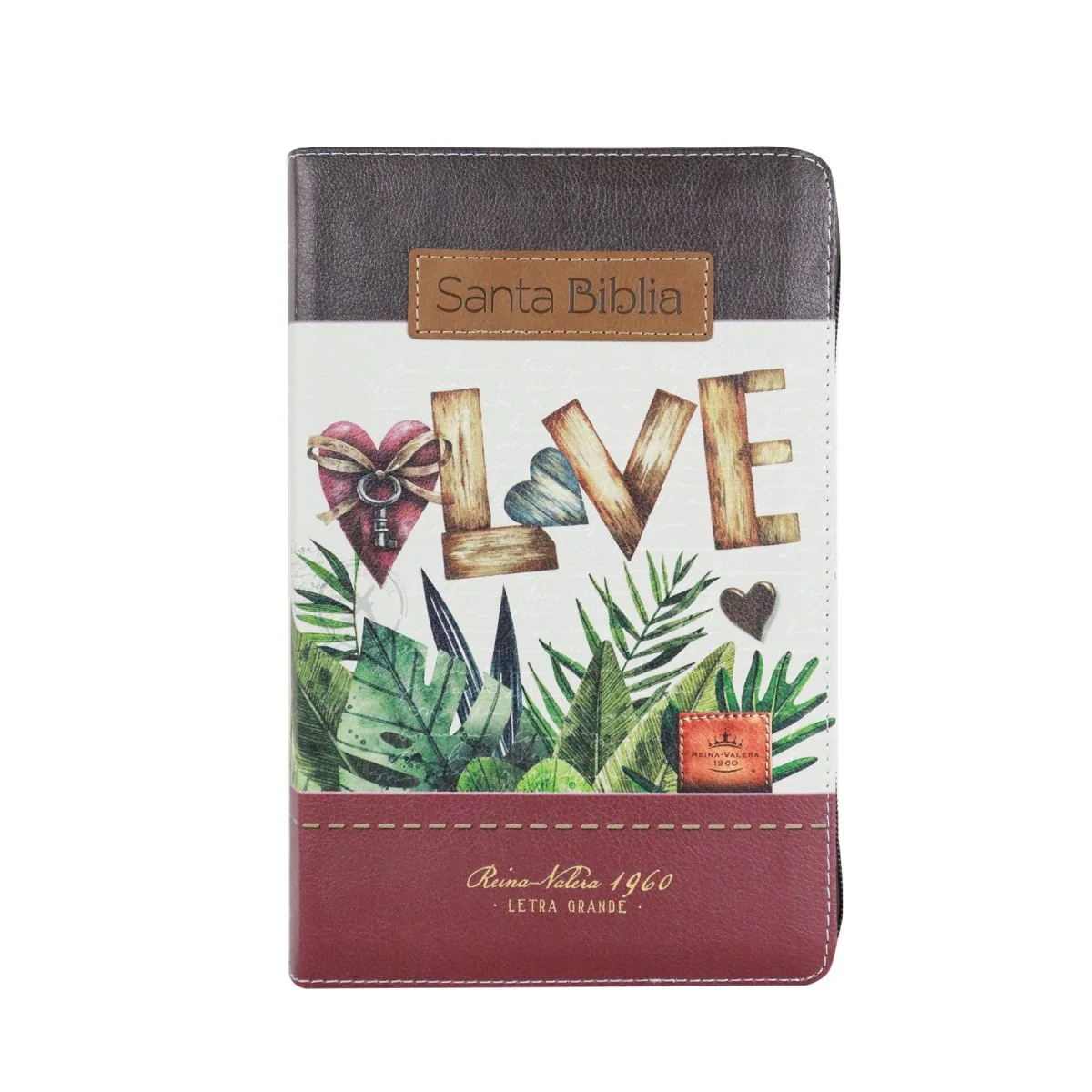 BIBLIA REINA VALERA 1960 LETRA GRANDE  MANUAL FANTASÍA GRANA/ MARRON