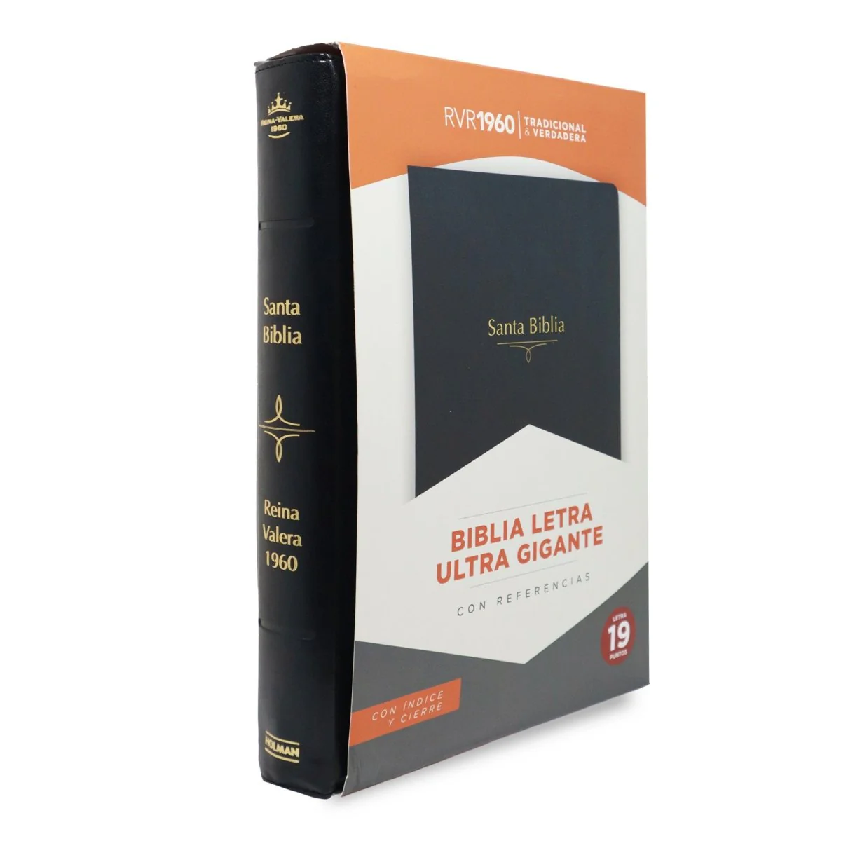 BIBLIA REINA VALERA 1960 LETRA ULTRA GIGANTE NEGRO/ CIERRE