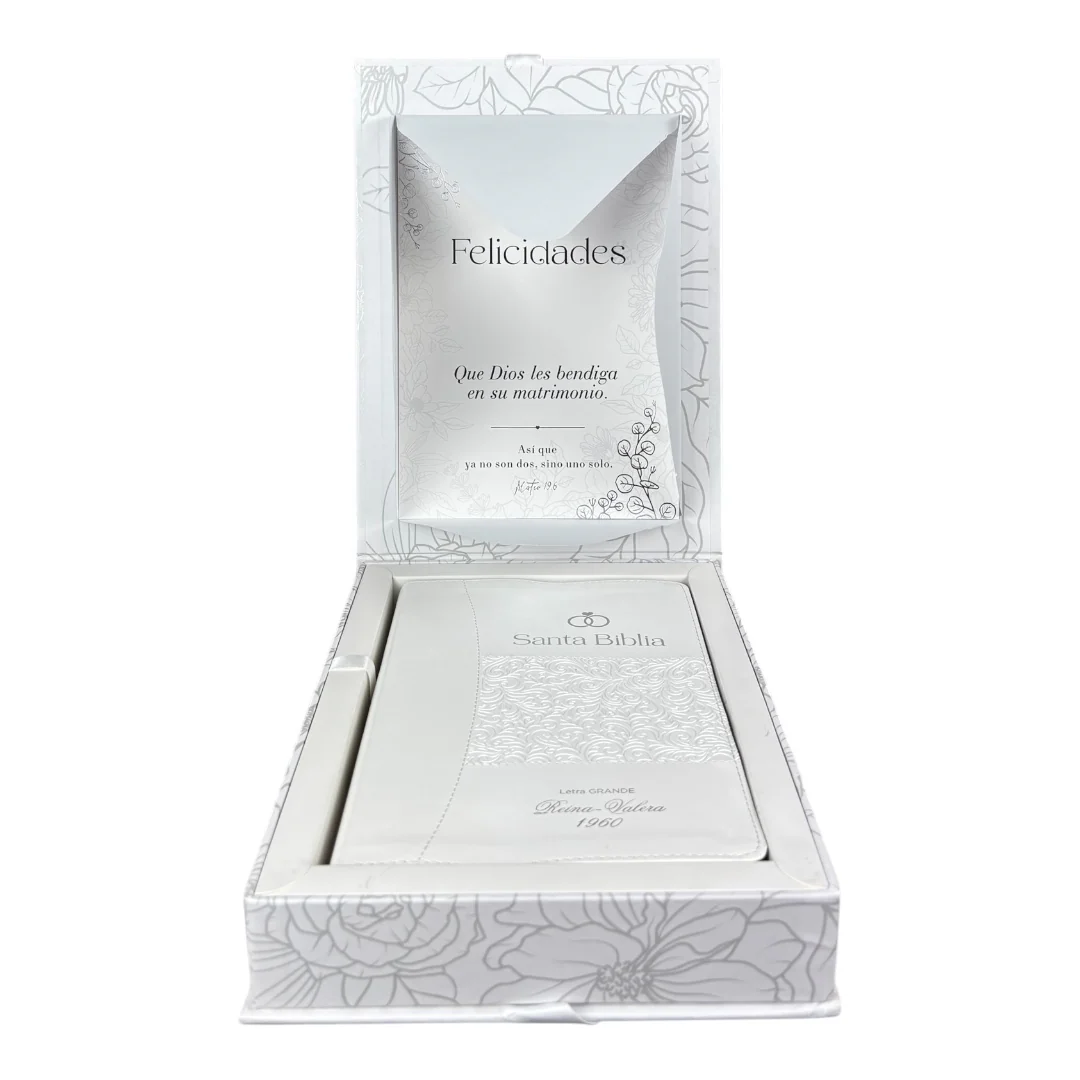BIBLIA REINA VALERA 1960 BODA CANTO PLATA C/INDICE