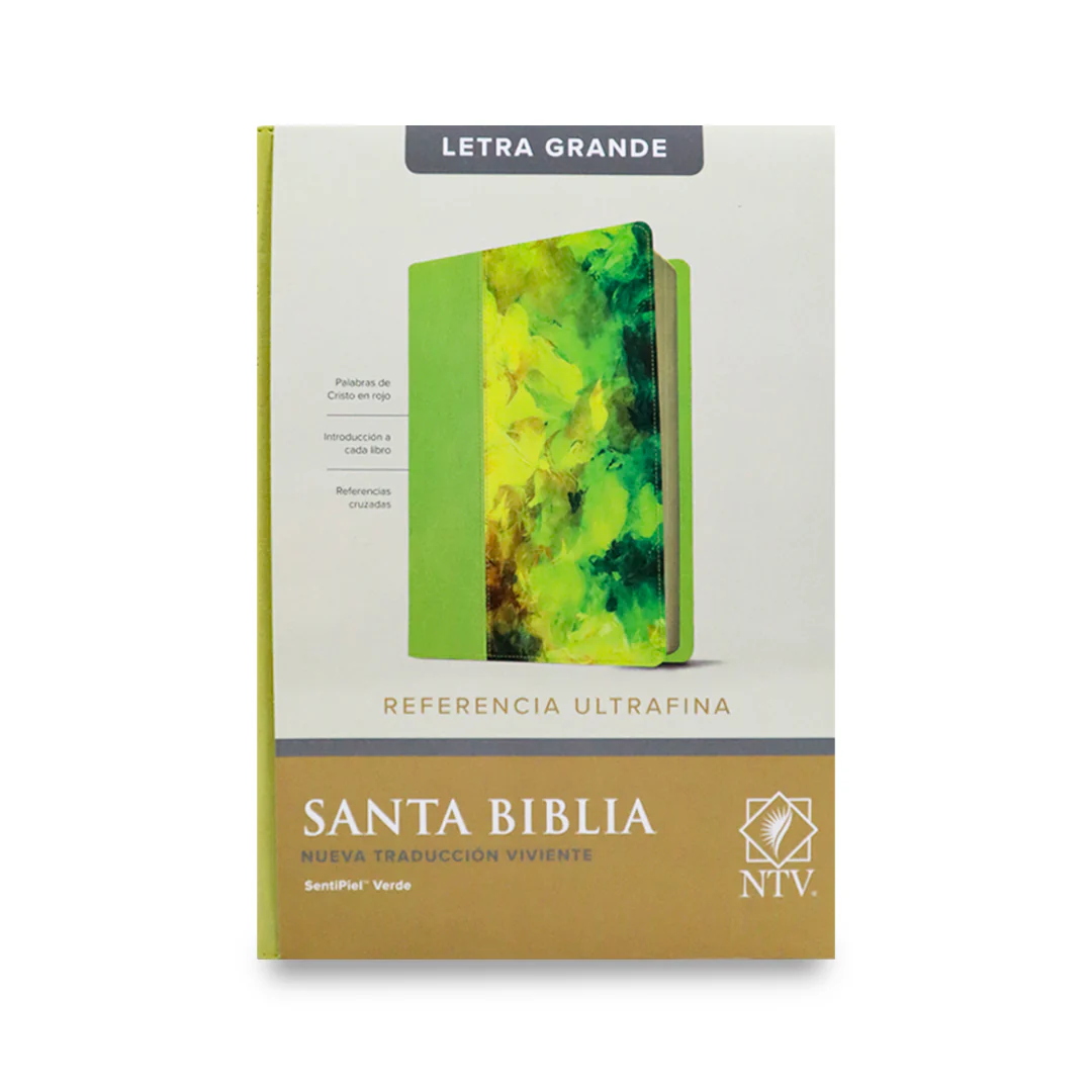 SANTA BIBLIA NTV ULTRAFINA LETRA GRANDE SENTIPIEL VERDE